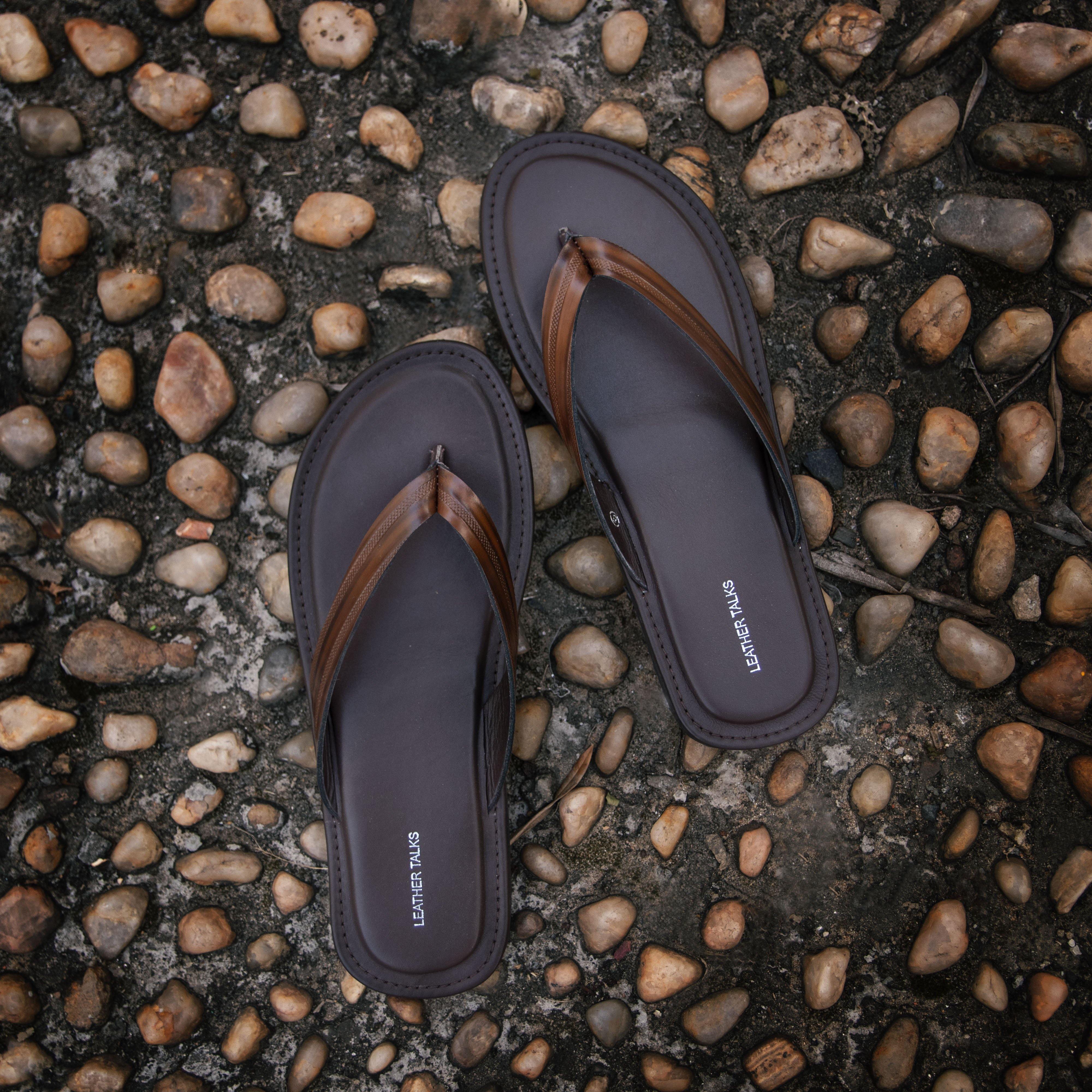 Genuine Leather Slippers For Men