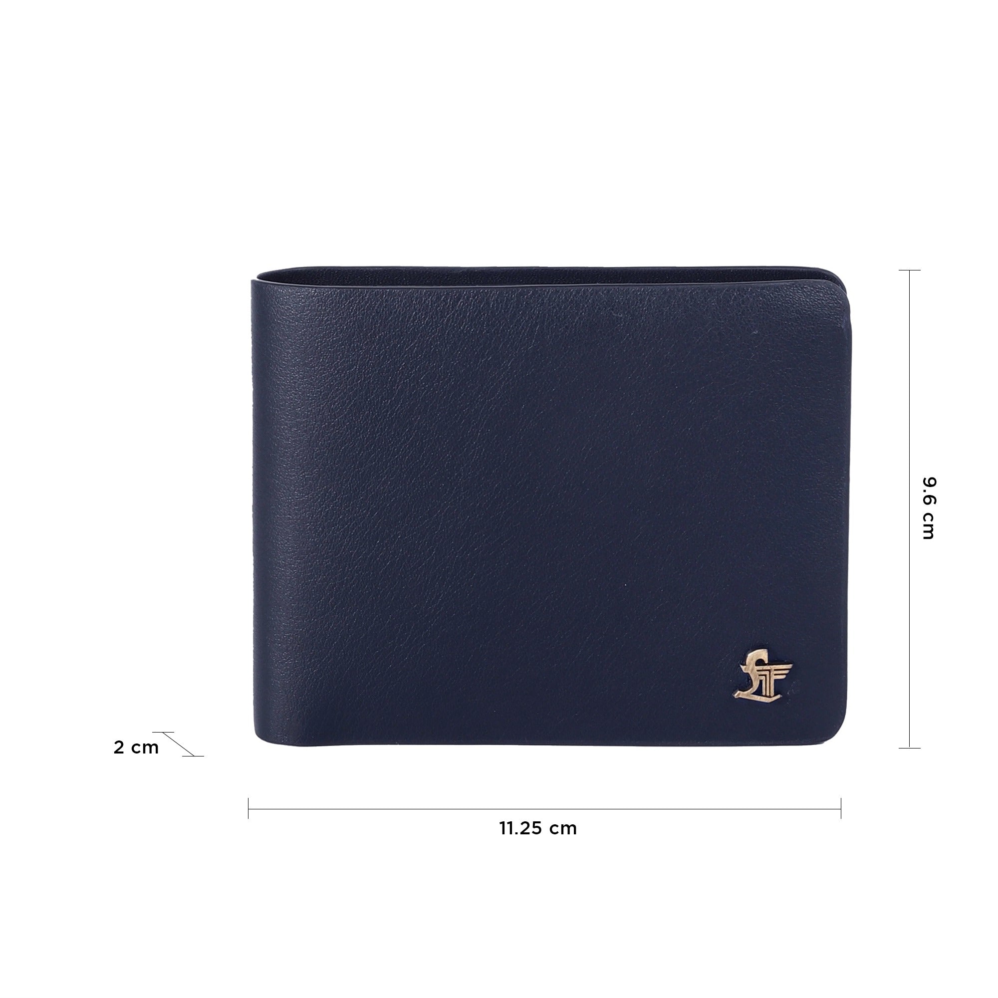 Austin Bifold Stitchless Leather Wallet | Genuine Leather | RFID Safe | Colour: Blue LeatherTalks