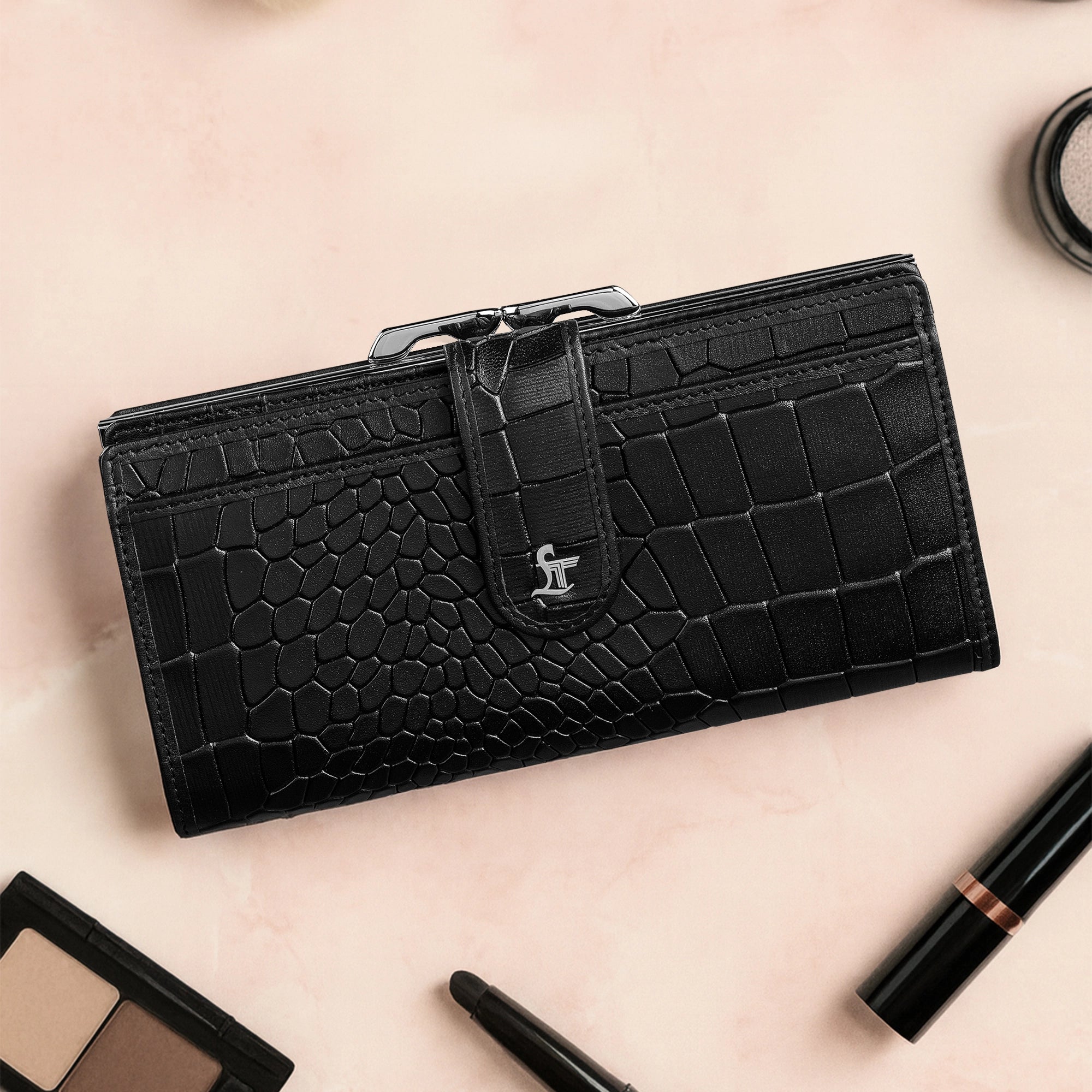 Clara 2 Ladies Wallet | Premium Leather Women’s Wallet | Elegant Daily Essentials Organizer | Black Leather Talks