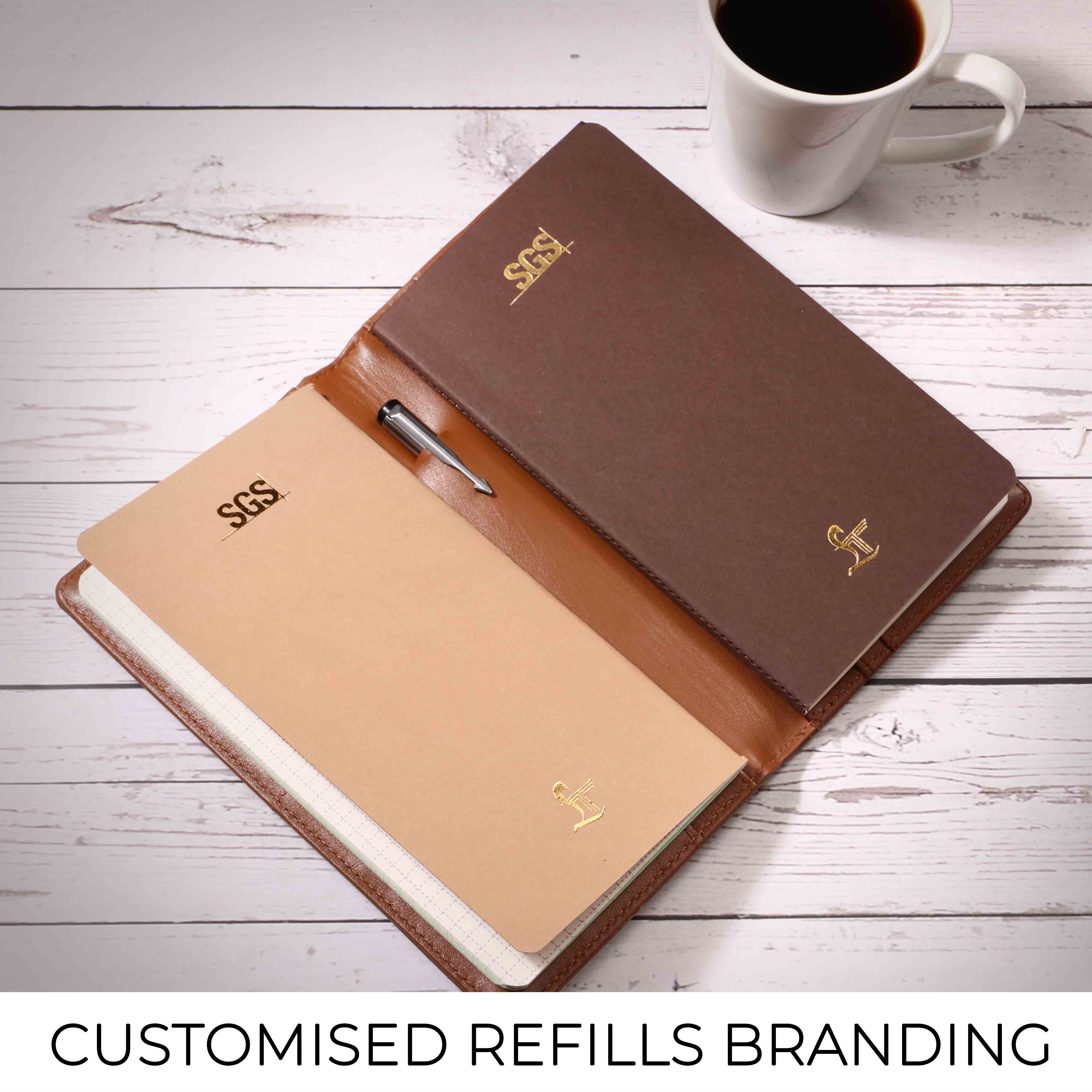 The Mini Melunge Luxury Pure Leather Notebook| Premium Leather Diary For Men & women | 100% Genuine Leather | Handmade Leather Journal - Tan Leather Talks