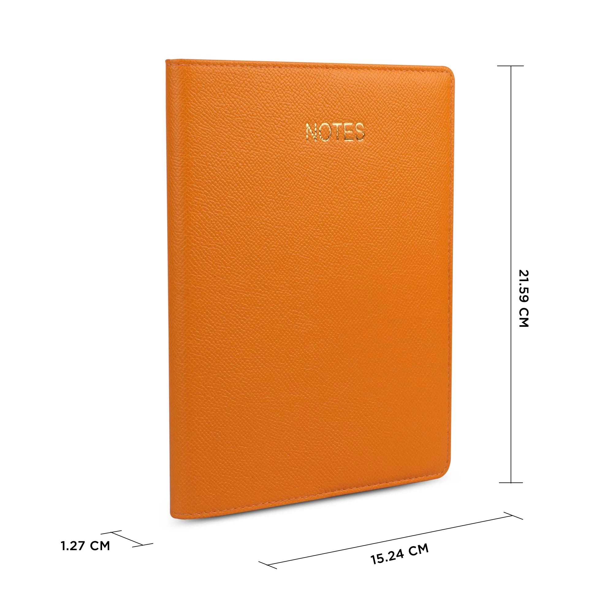 Classic - Luxury Leather Notebook | Premium Genuine Leather Journal for Men & Women | Color: Orange Leather Talks