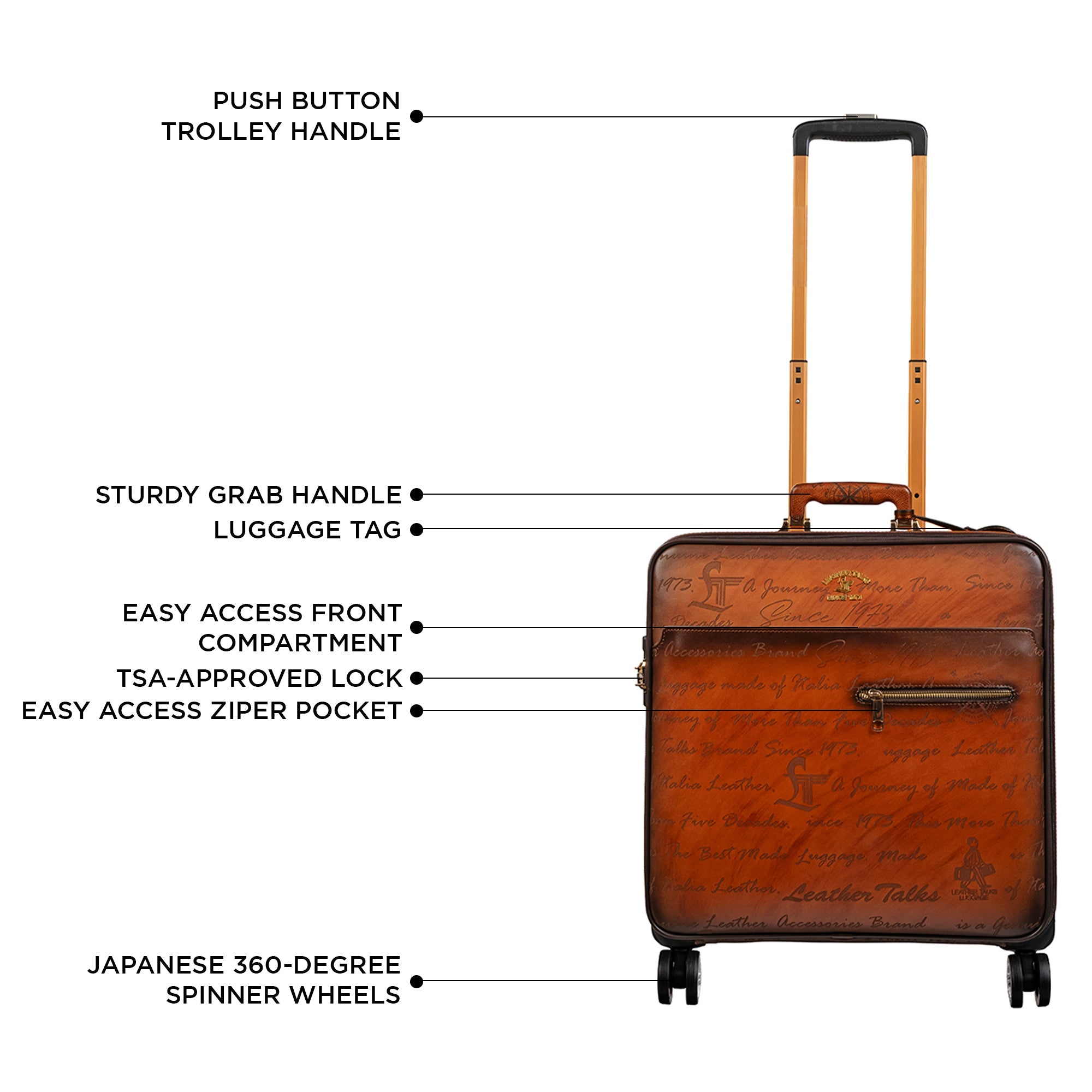 20inch Horizontal Condorium Premium Genuine Leather Travel