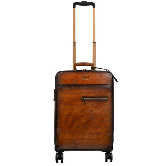 Condorium Premium Genuine Leather Travel Trolley Bag