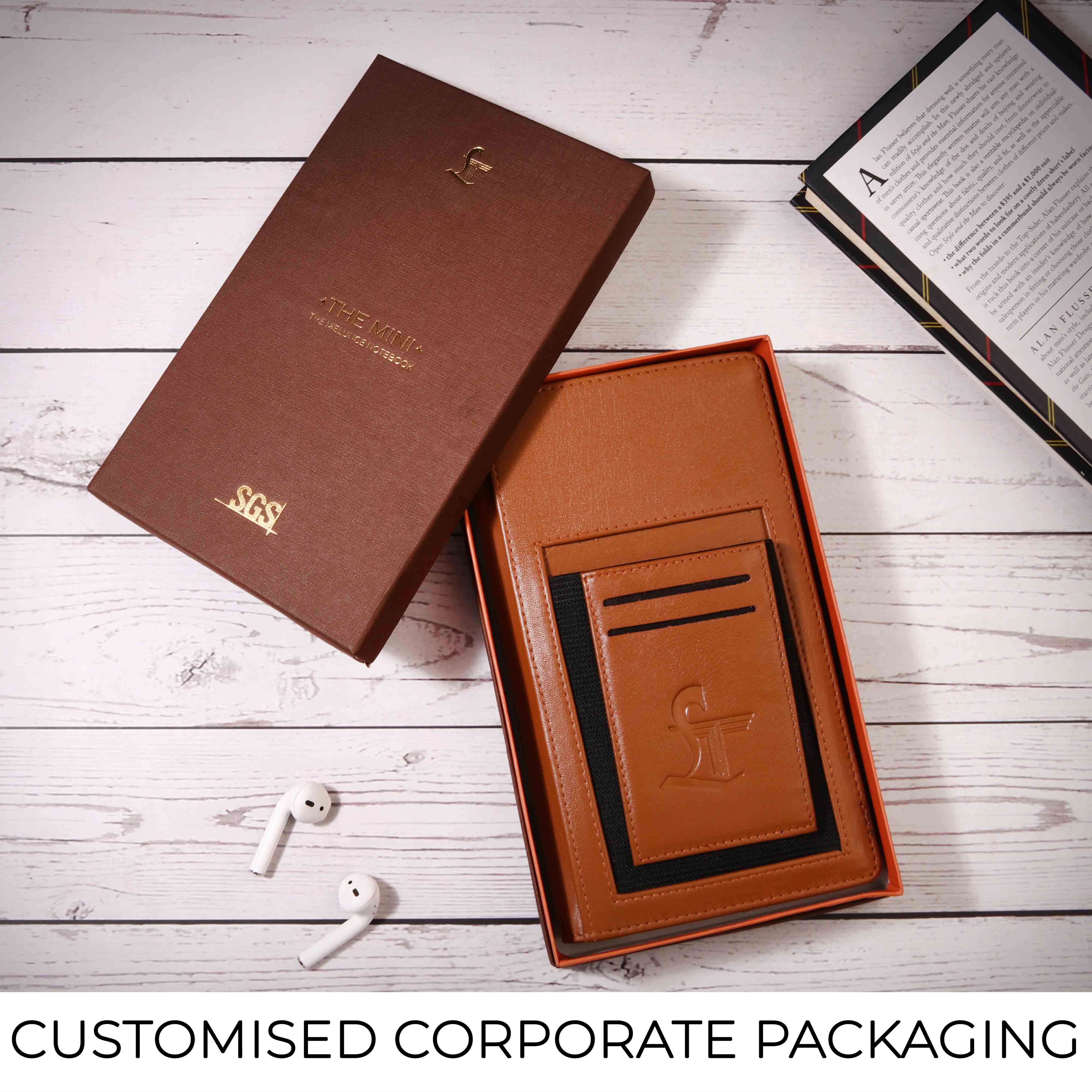 The Mini Melunge Luxury Pure Leather Notebook| Premium Leather Diary For Men & women | 100% Genuine Leather | Handmade Leather Journal - Tan Leather Talks