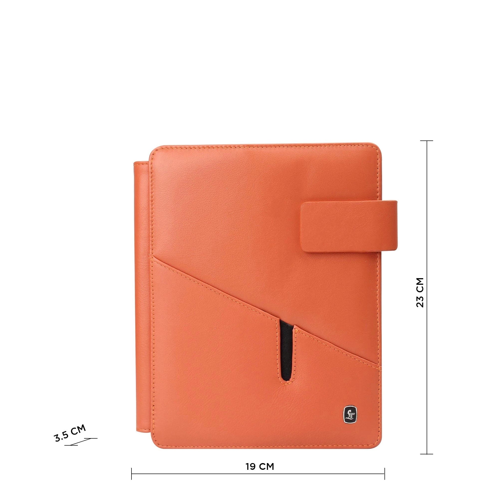 Melunge Leather Diary For Men & Women | Genuine Leather Journal / Notebook | Color- Orange Leather Talks