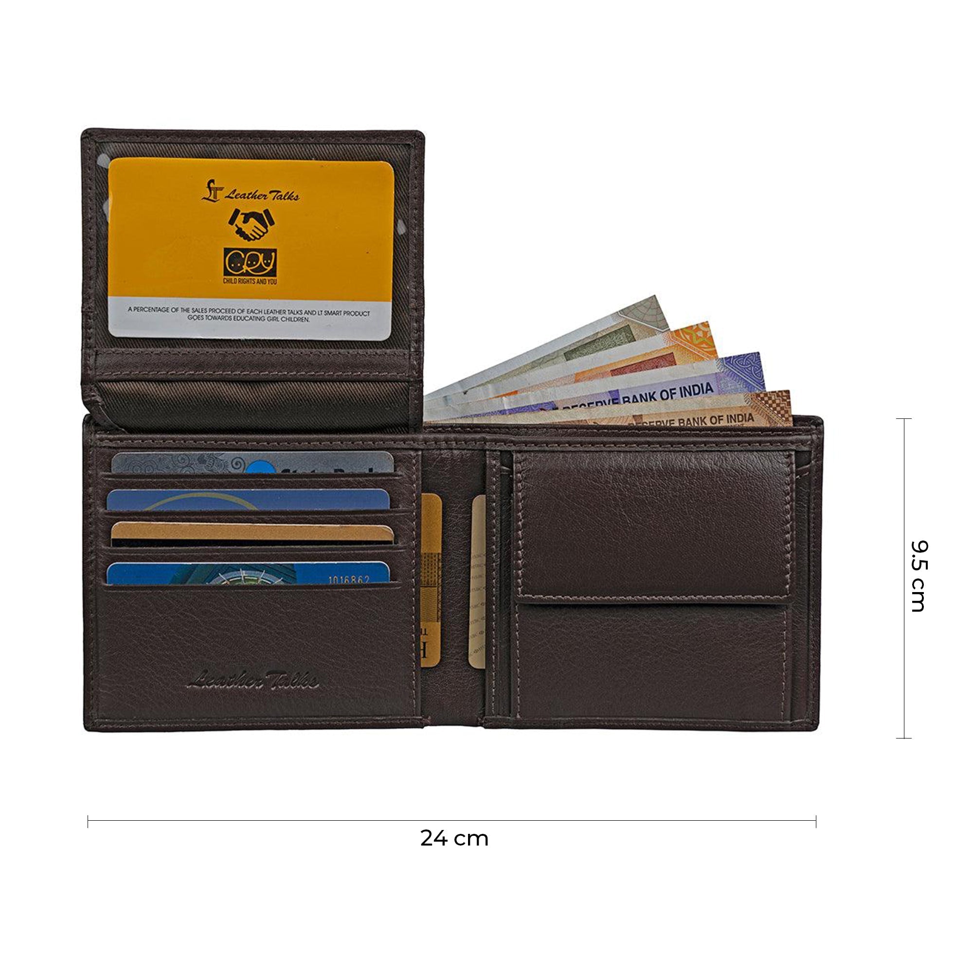 Streaks III Wallet & Tech Kit Combo Gift Set | Gift Set | Genuine Leather Wallet for Men | Leather Tech Kit | Color: Brown Leather Talks