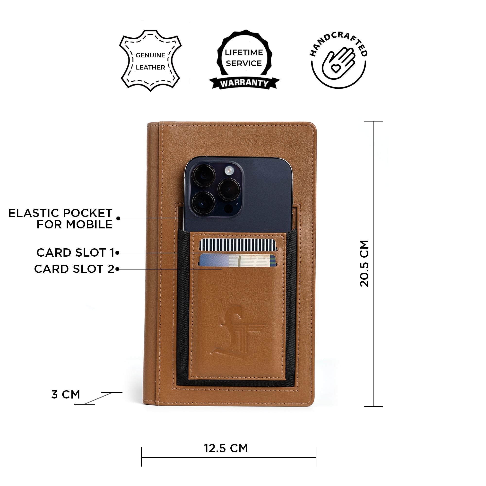 The Mini Melunge Luxury Pure Leather Notebook| Premium Leather Diary For Men & women | 100% Genuine Leather | Handmade Leather Journal - Tan Leather Talks