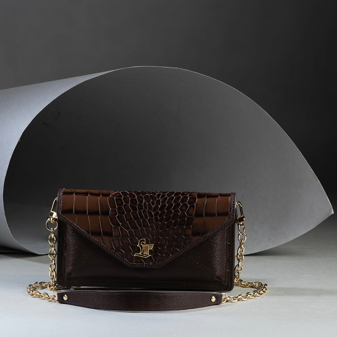 Clara Sling cum Clutch Leather Ladies Wallet | RFID Safe | Leather Talks Leather Talks