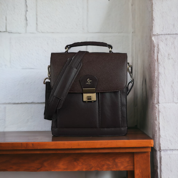 Men's Bag V | Leather Side Bag For Men | Genuine Leather | Lifetime Warranty | Brown Leather Talks