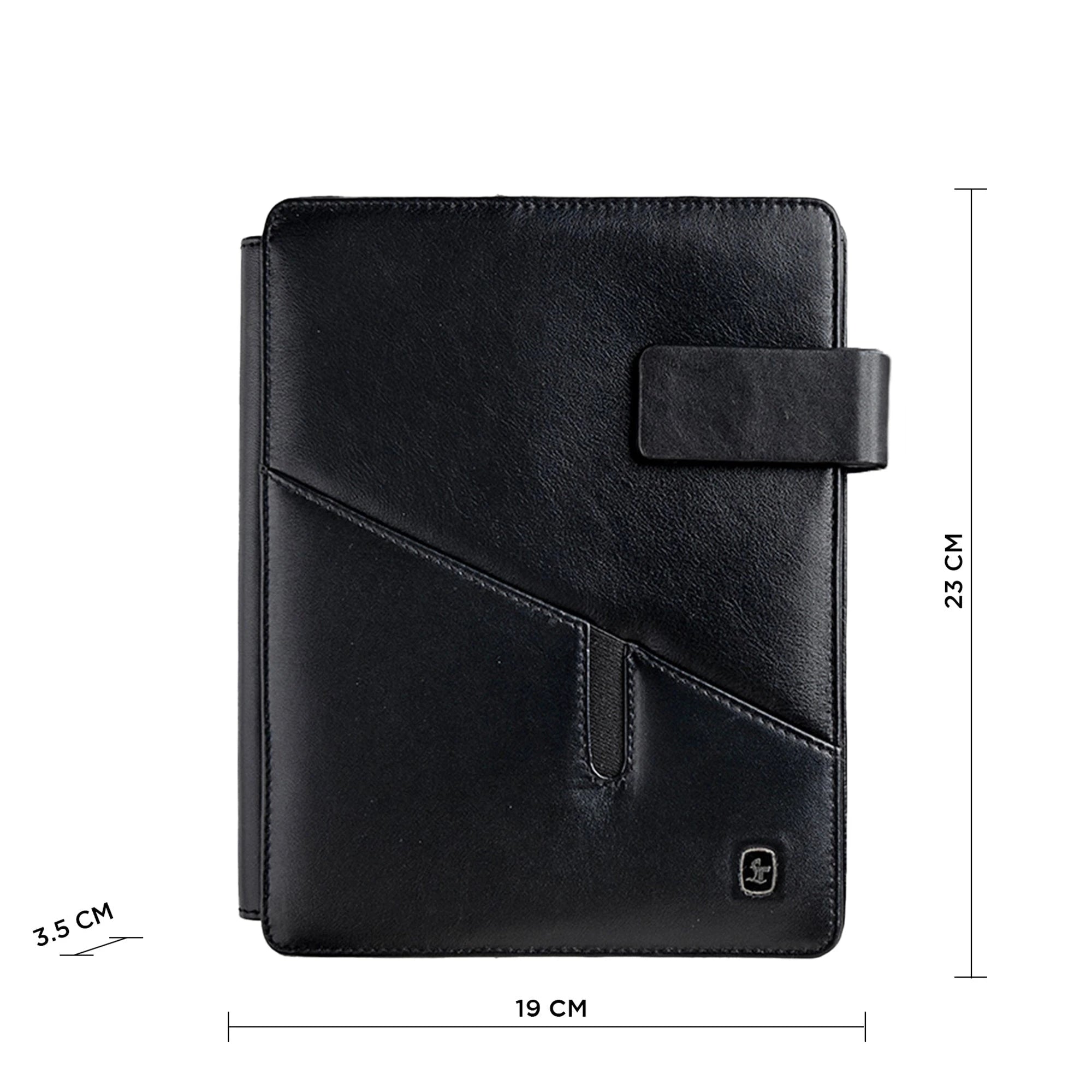 Melunge Leather Diary For Men | Genuine Leather Journal / Notebook | color: Black Leather Talks