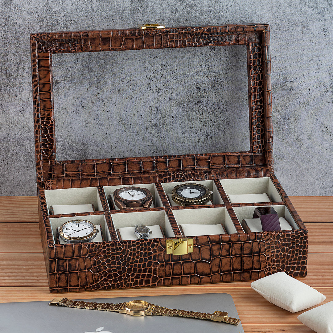 Genuine leather watch box