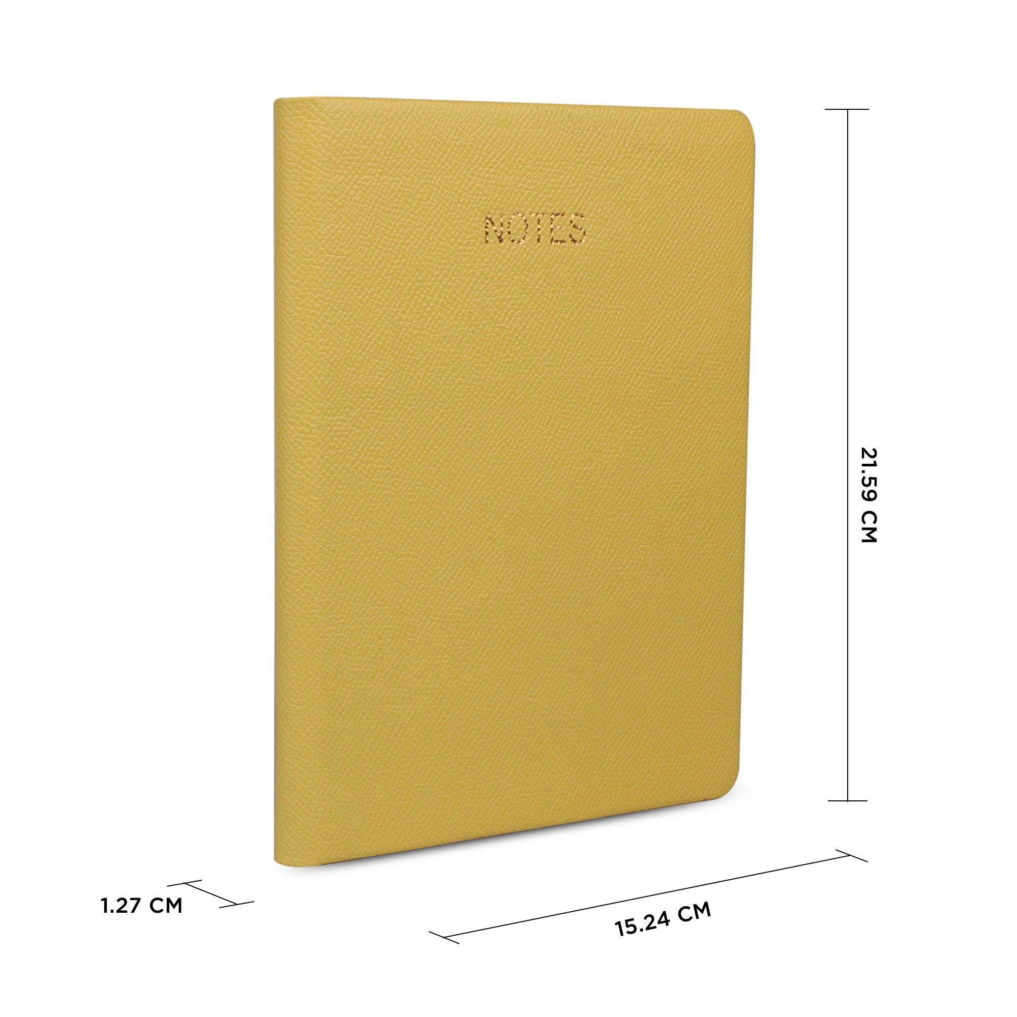 Classic - Luxury Leather Notebook | Premium Genuine Leather Journal for Men & Women | Color: Yellow Leather Talks