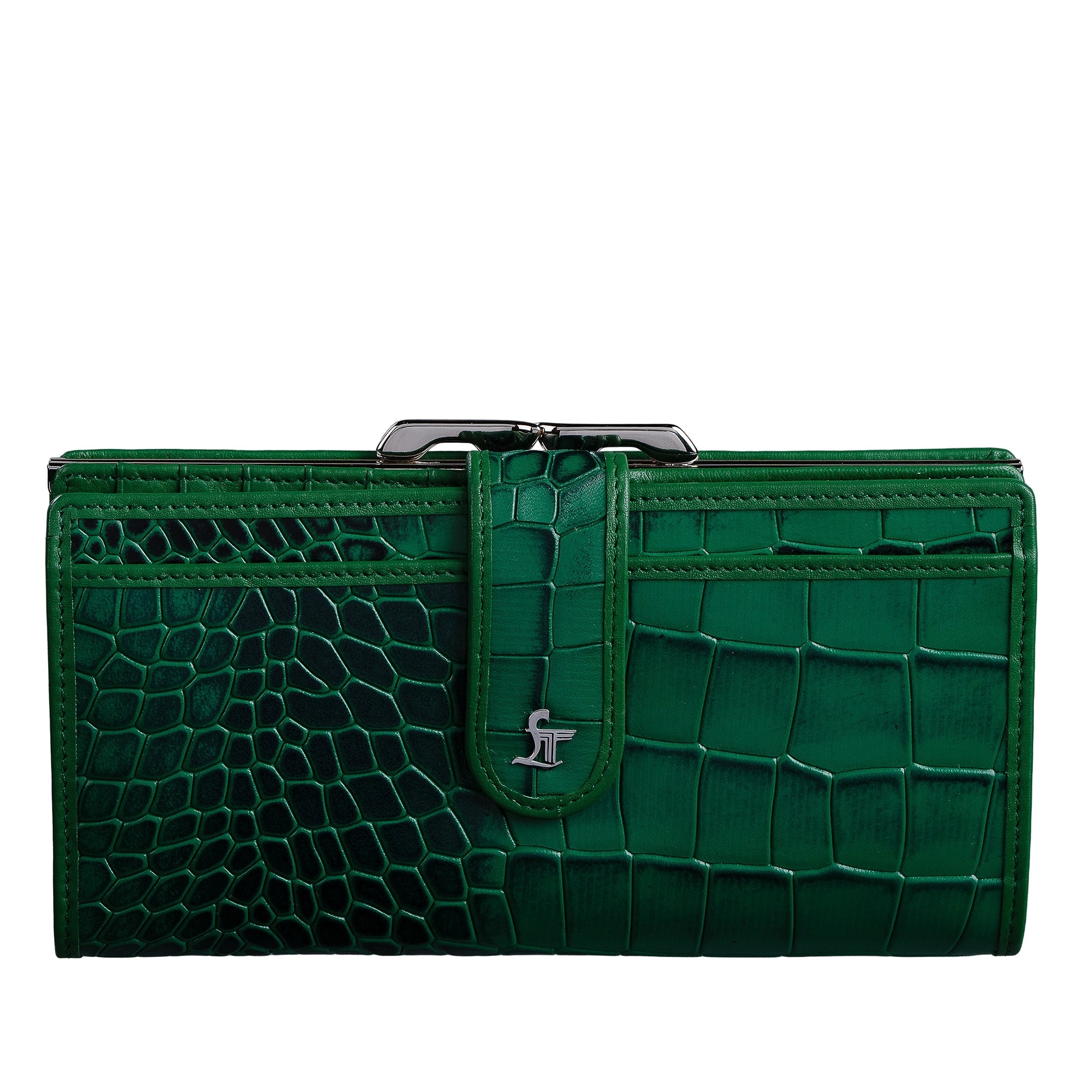 Clara 2 Ladies Wallet | Premium Leather Women’s Wallet | Elegant Daily Essentials Organizer | Colour: Green Leather Talks