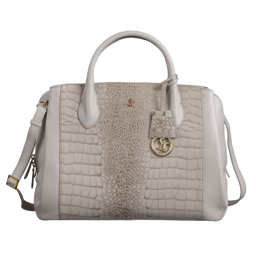 Clara Sr. Leather Bag for Women Large Genuine Leather Handbag | Beige Leather Talks