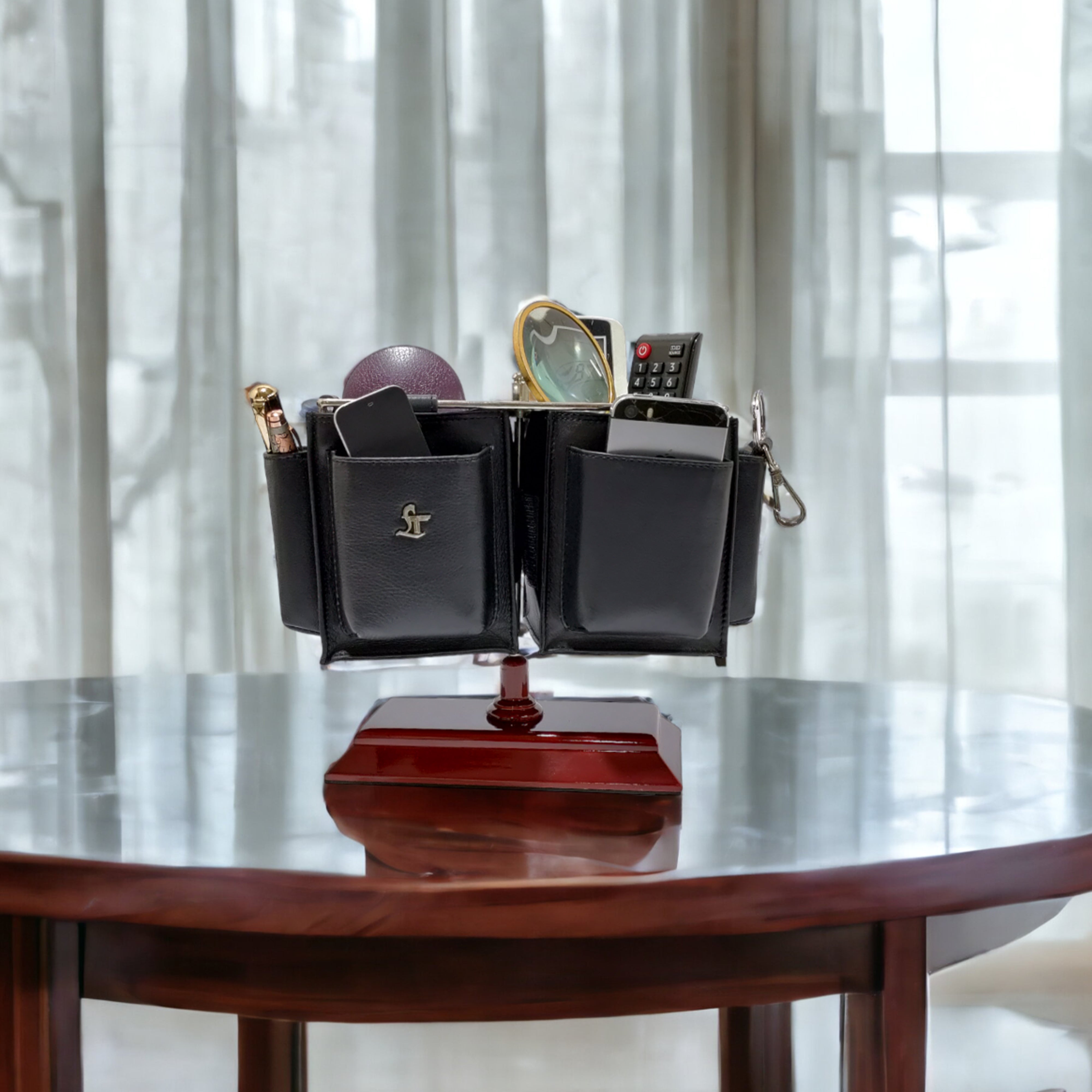 Genuine Leather WFH Accessory; Home Office Accessories; valet tray