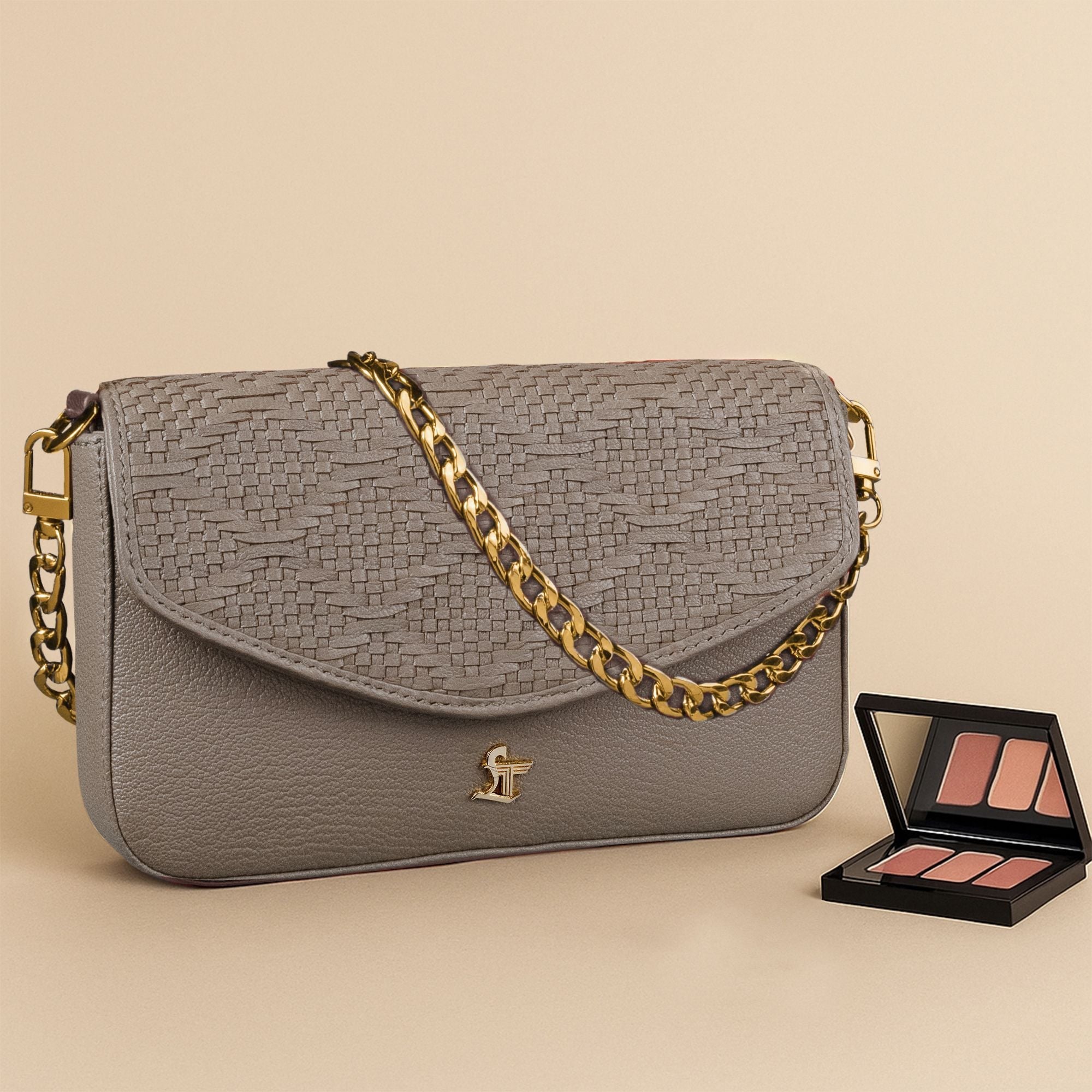 Genuine Leather Sling Bag for Women | Hand-Woven Crossbody Bag | Two Looks in One | Luxury Mini Shoulder Bag for Evening & Casual Wear Leather Talks