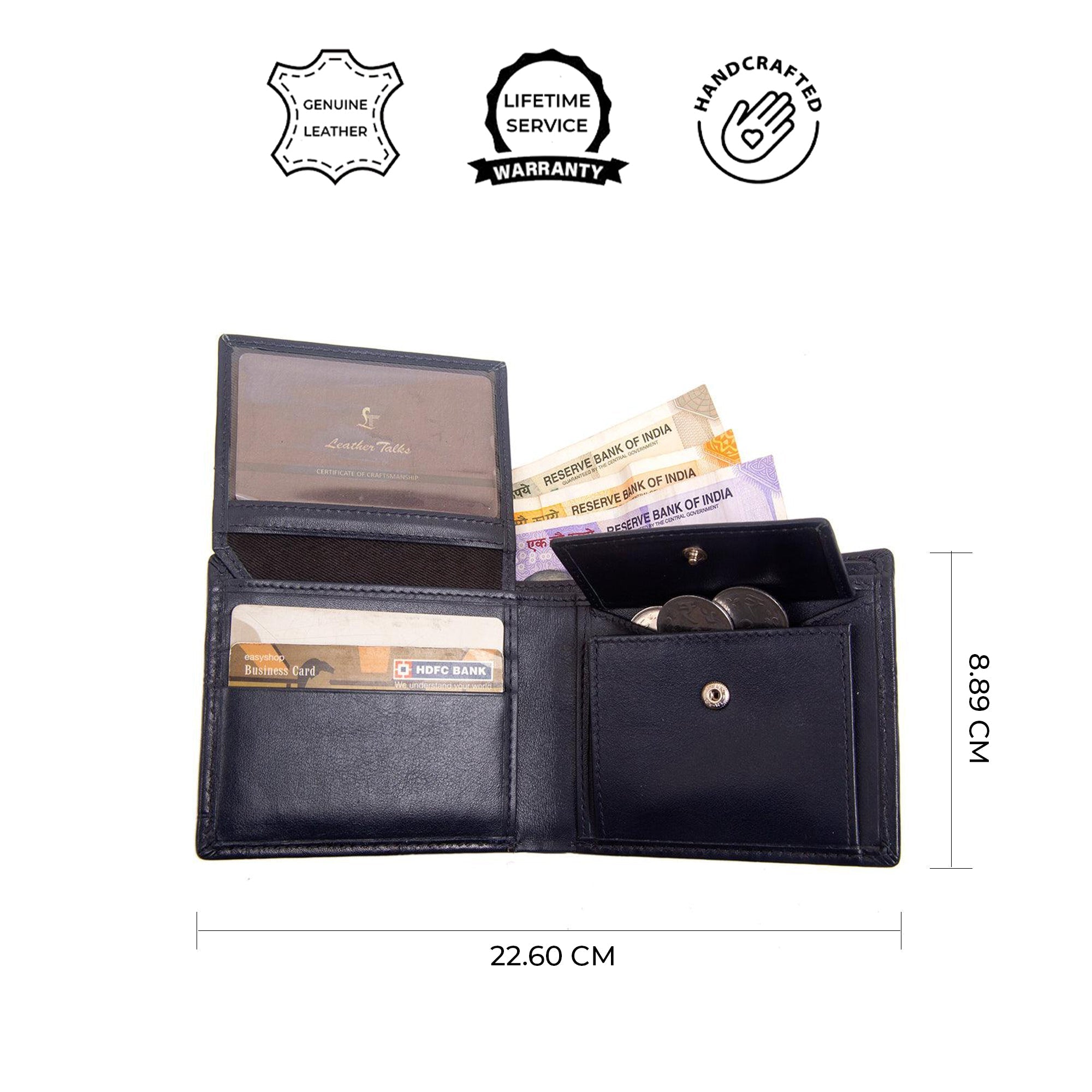 Great Dane | Pure Leather | Leather Wallet for Men | Color: Blue Leather Talks