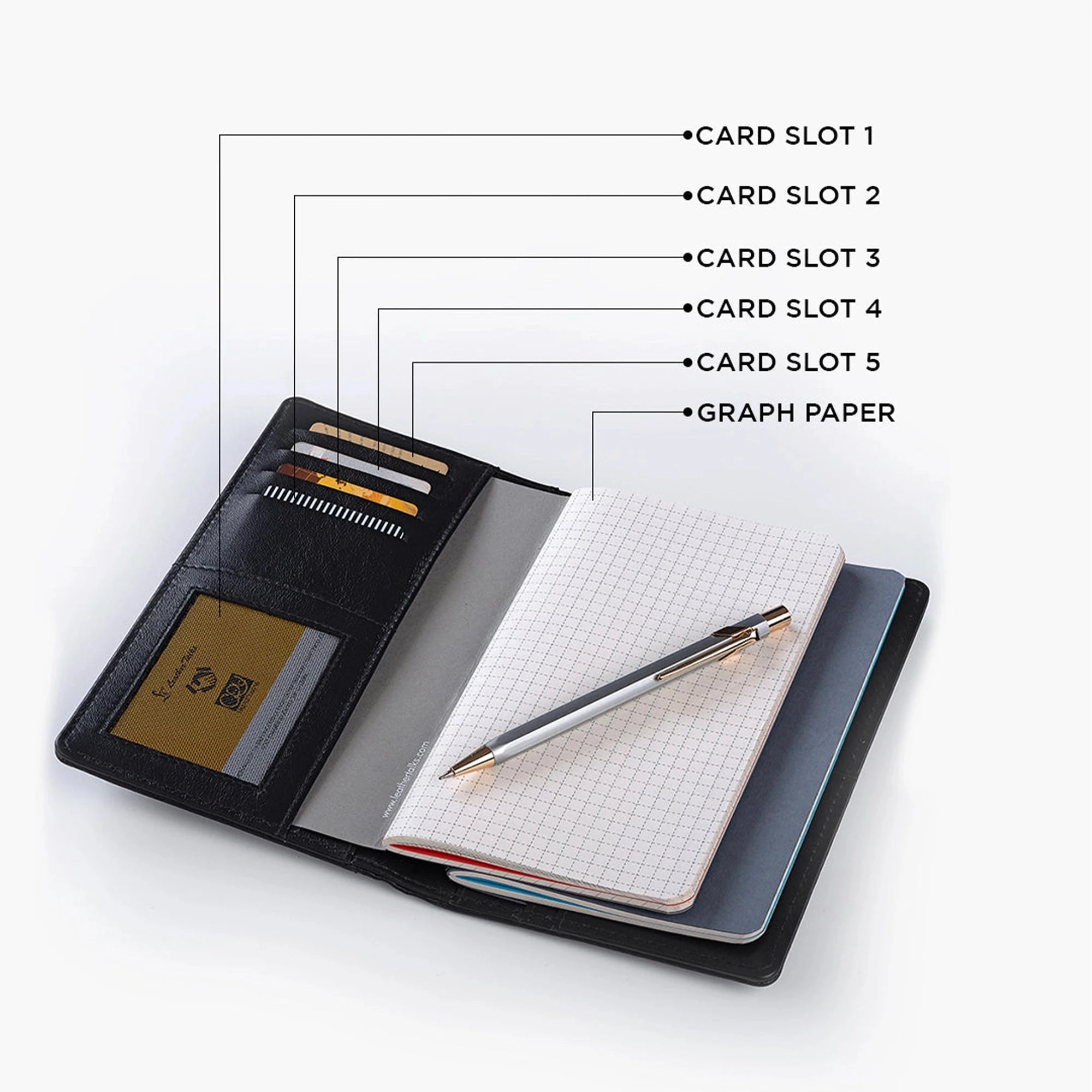 The Mini Melunge Luxury Pure Leather Notebook| Premium Leather Diary For Men & women | 100% Genuine Leather | Handmade Leather Journal - Black Leather Talks