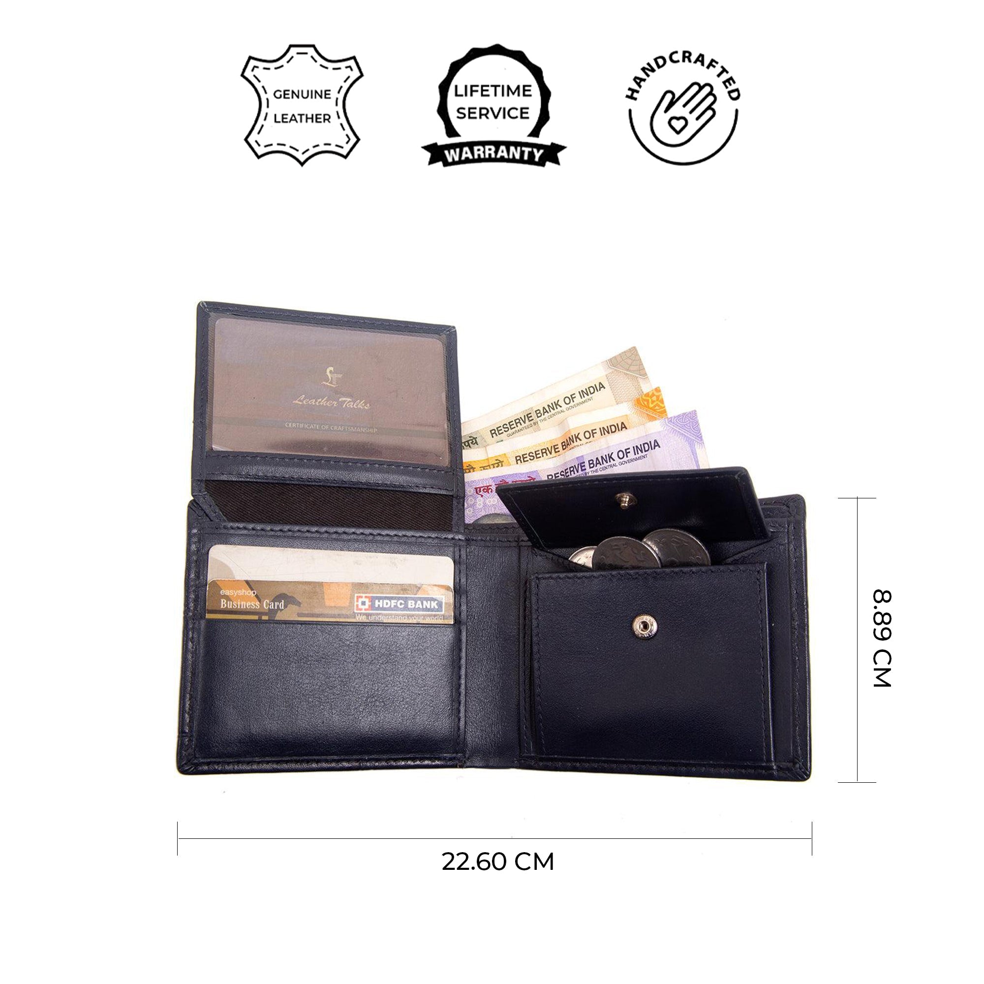 Great Dane | Genuine Leather Wallet & Belt Combo | Colour: Blue Leather Talks