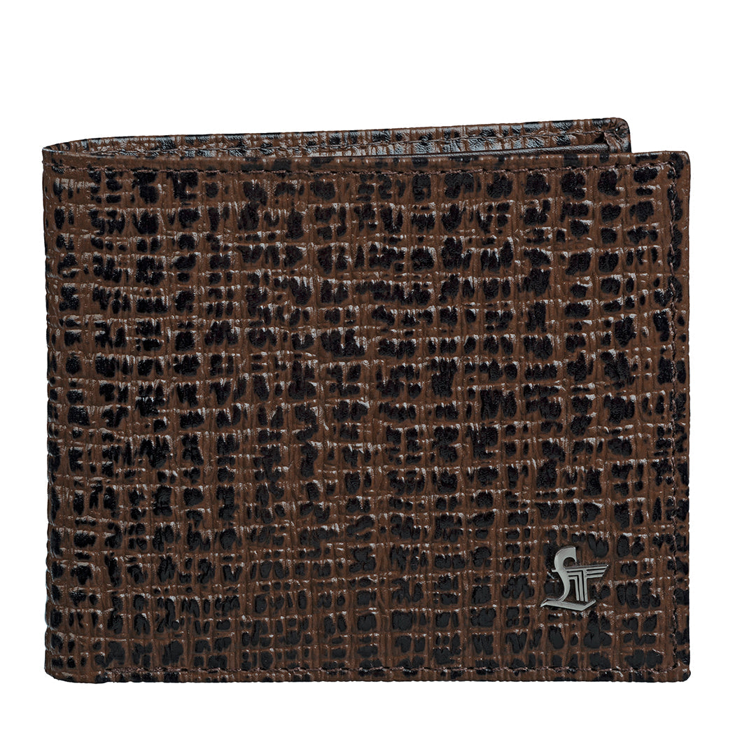 Fab IV Men's Leather Wallet | Genuine Leather Wallet for Men | Color: Criss Cross Brown LeatherTalks