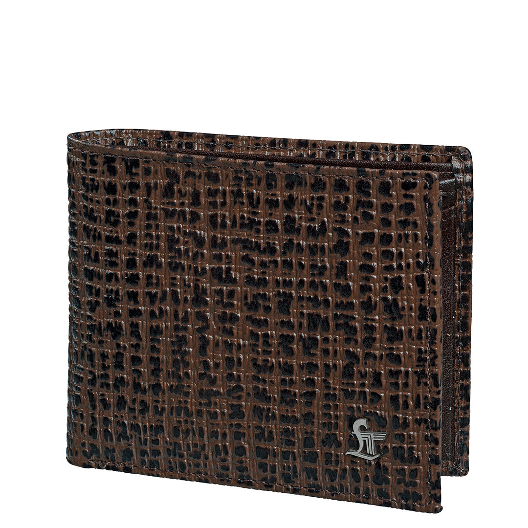 Fab IV Men's Leather Wallet | Genuine Leather Wallet for Men | Color: Criss Cross Brown LeatherTalks