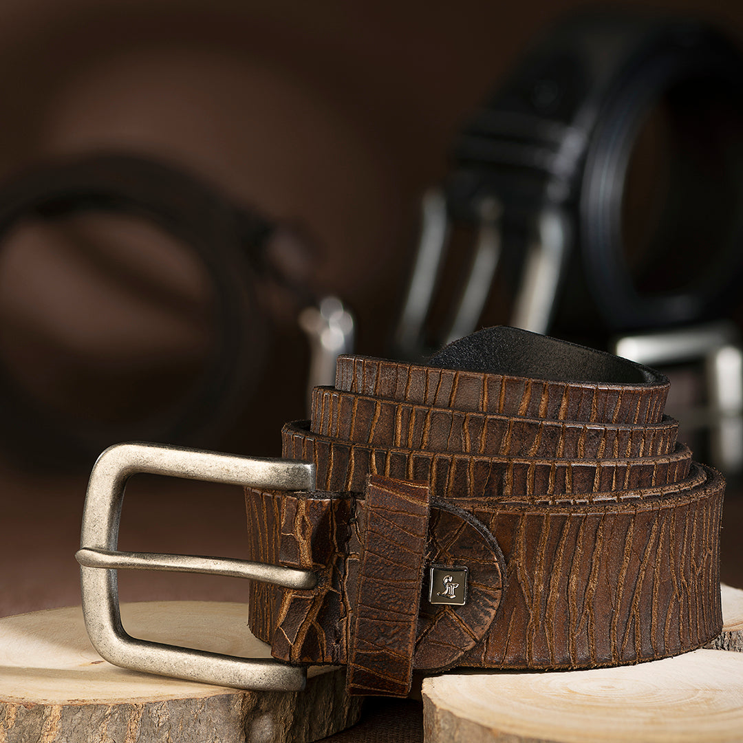 Genuine leather brown color belt