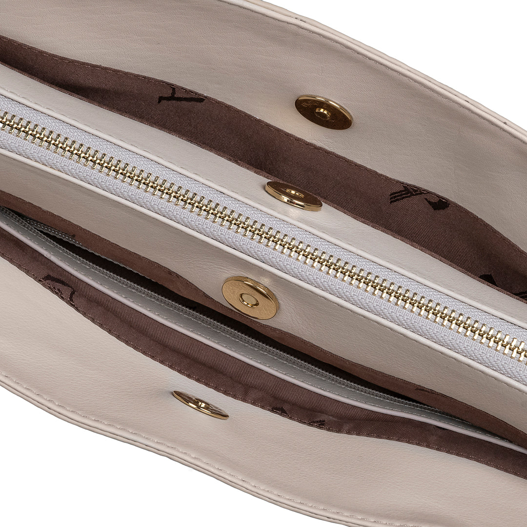 Clara Sr. Beige Colored Leather Handbag for Women