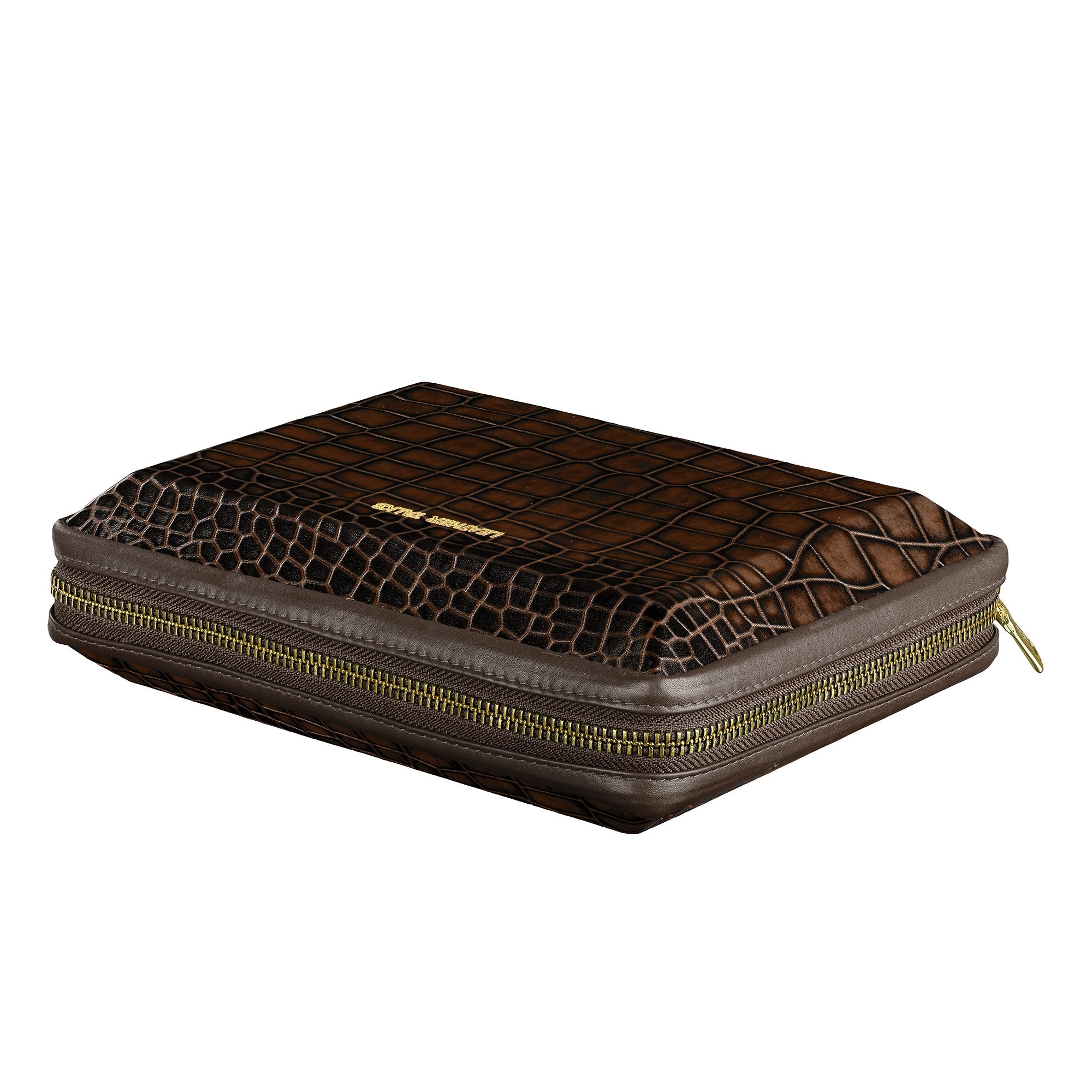 Harbinger Tech Kit - Genuine Leather Tech Organizer Case | Travel Cable Storage Bag | Luxury Electronic Accessories Pouch for Chargers, Wires & Gadgets | Color: Browm Leather Talks