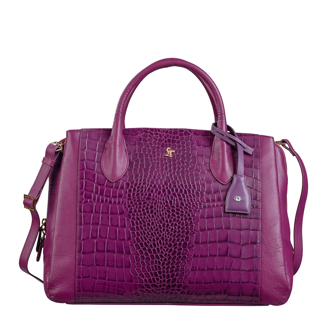 Clara Sr. Pink Leather Bag for Women | Large Genuine Leather Handbag