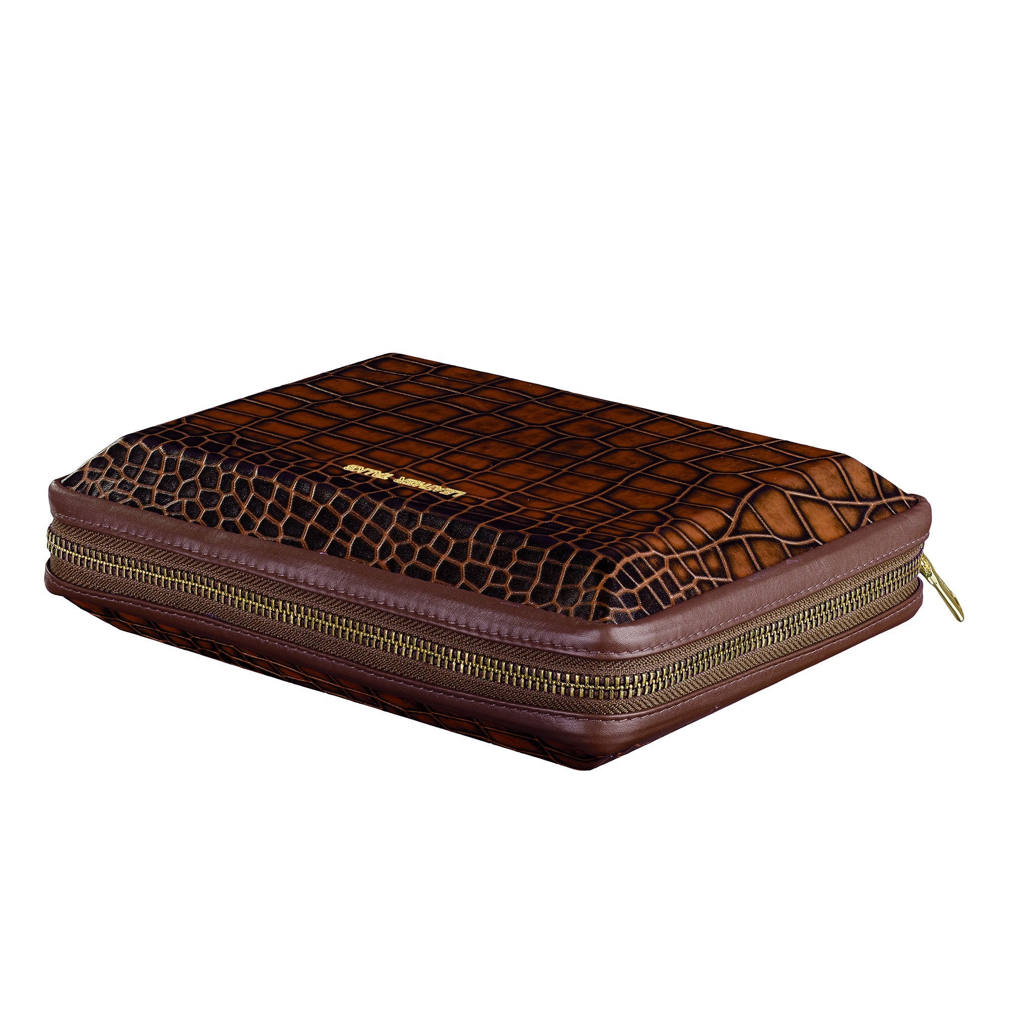 Harbinger Tech Kit - Genuine Leather Tech Organizer Case | Travel Cable Storage Bag | Luxury Electronic Accessories Pouch for Chargers, Wires & Gadgets | Color: Tan Leather Talks