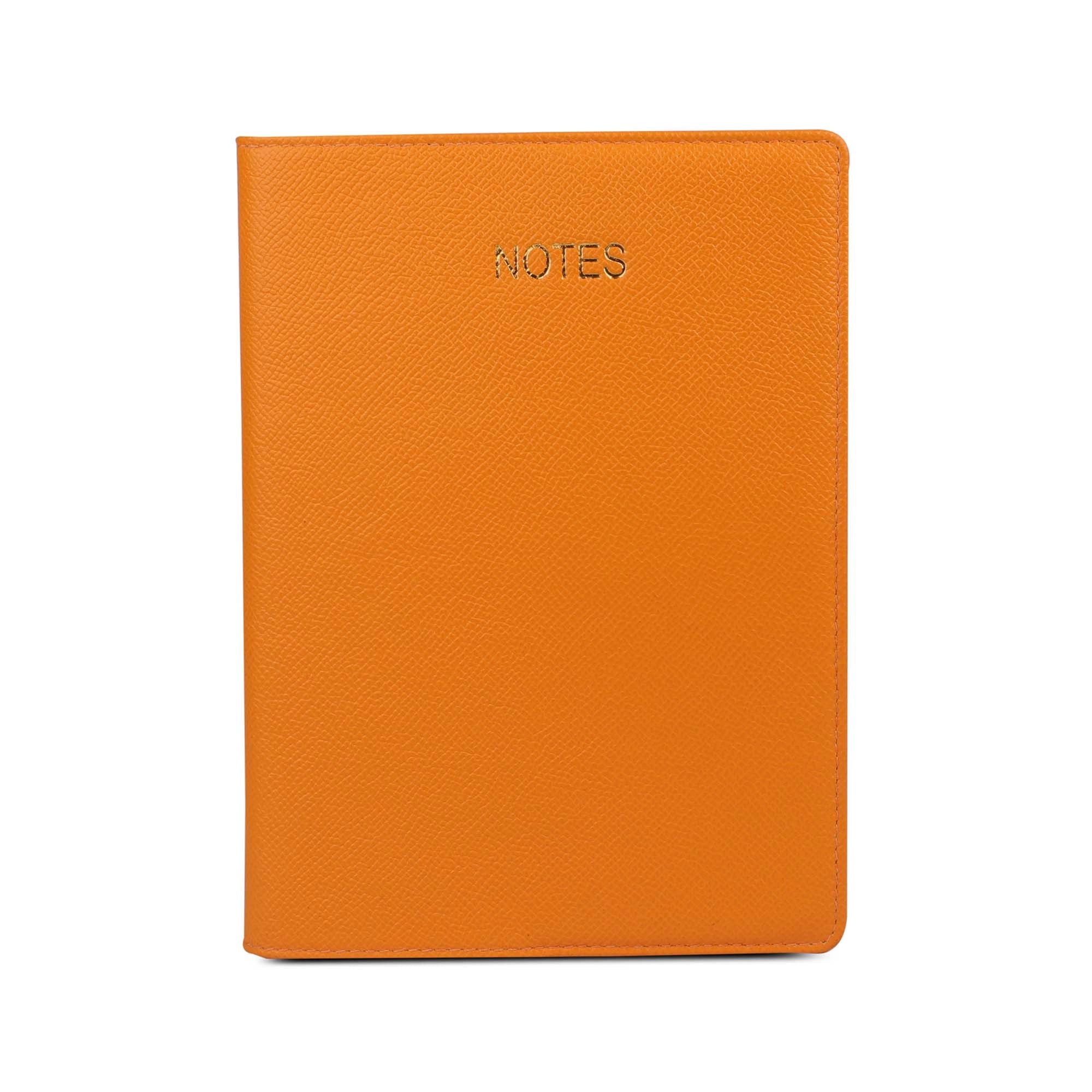 Classic - Luxury Leather Notebook | Premium Genuine Leather Journal for Men & Women | Color: Orange Leather Talks