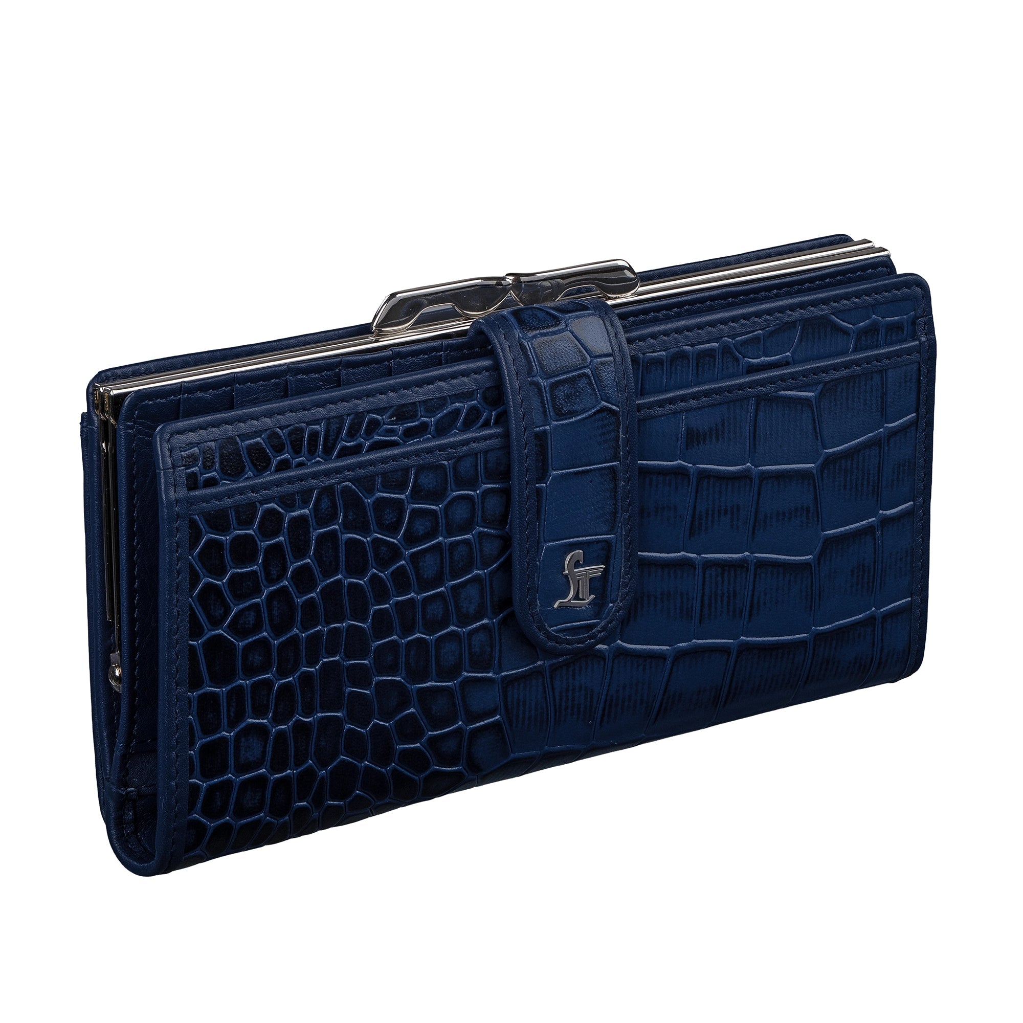 Clara 2 Ladies Wallet | Premium Leather Women’s Wallet | Elegant Daily Essentials Organizer | Colour: Blue Leather Talks