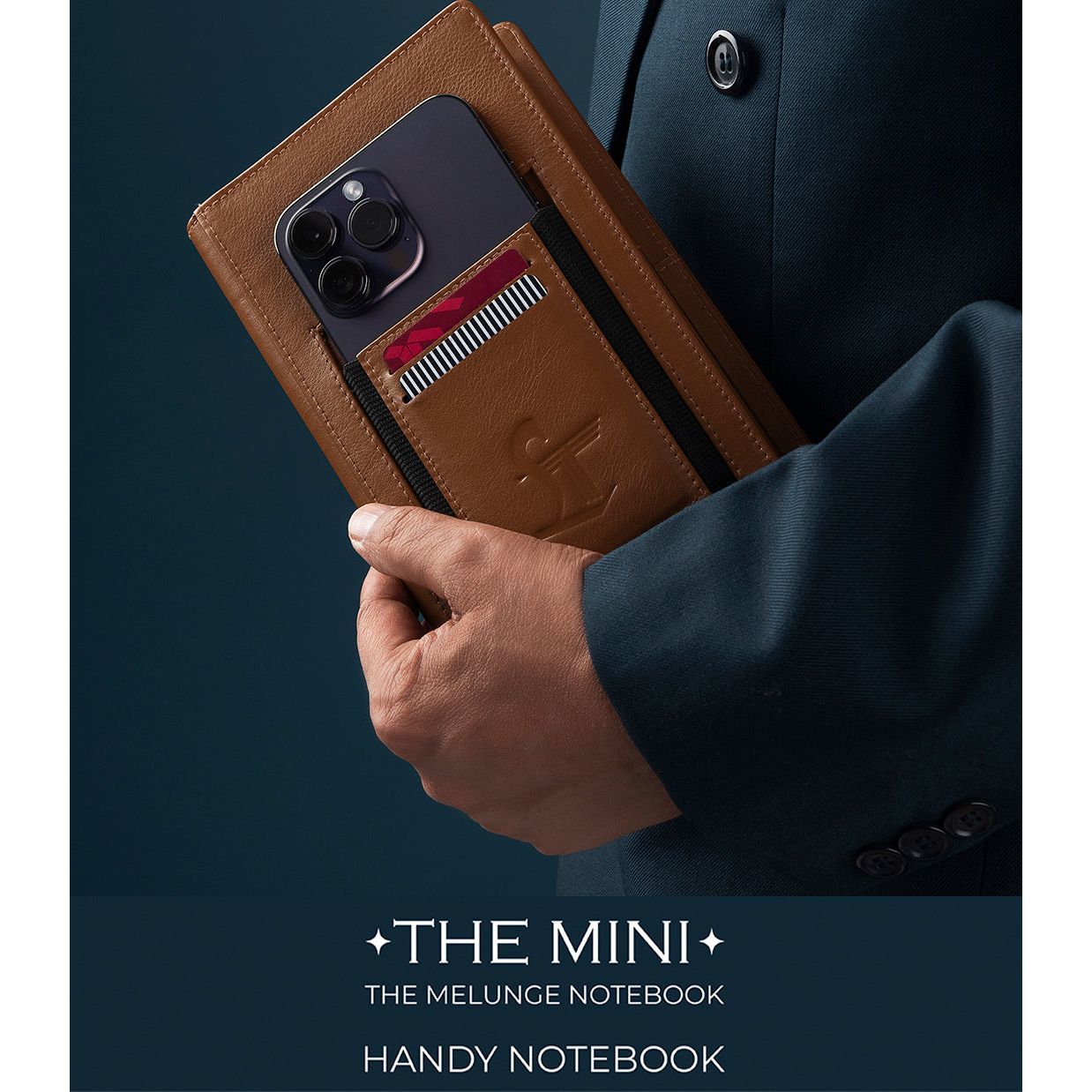 Corporate New Year Gift | The Mini Melunge Luxury Premium Leather Diary/Journal for Men & Women | Color: Tan Leather Talks