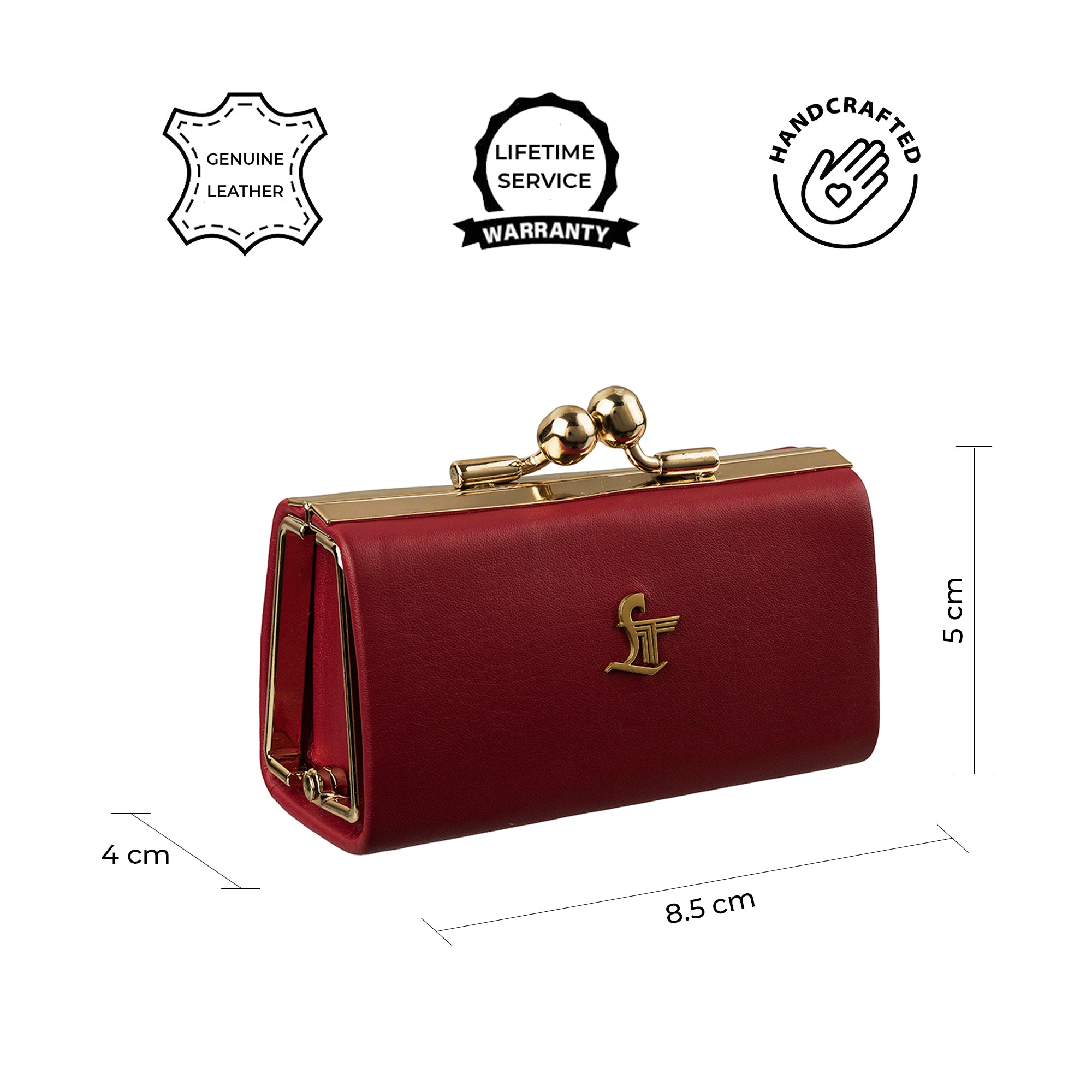 Elegant genuine leather coin purse, ideal for storing small essentials with sophistication