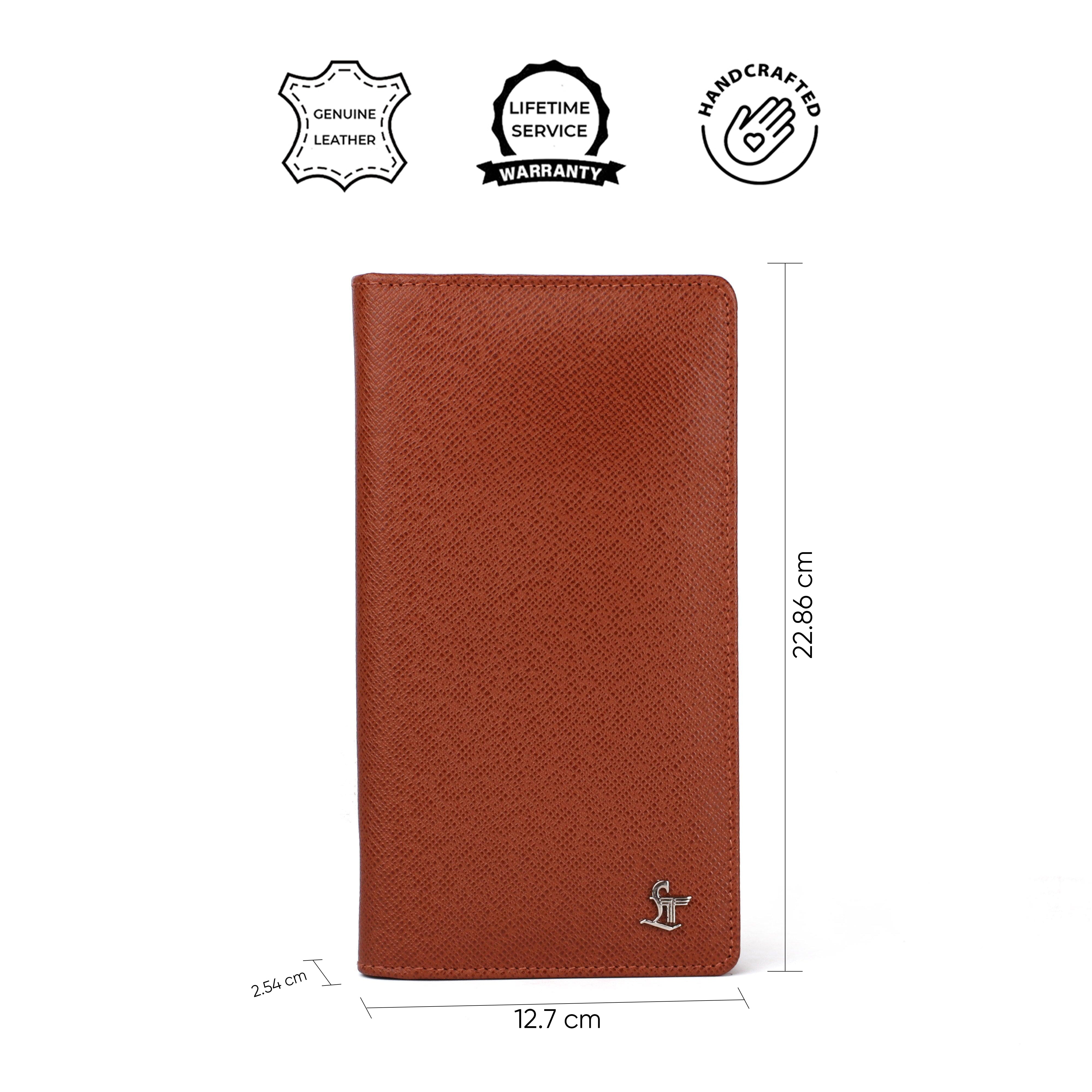 Full Zip Travel Wallet | 100% Genuine Leather | Color: Tan, Black, Blue & Brown Leather Talks
