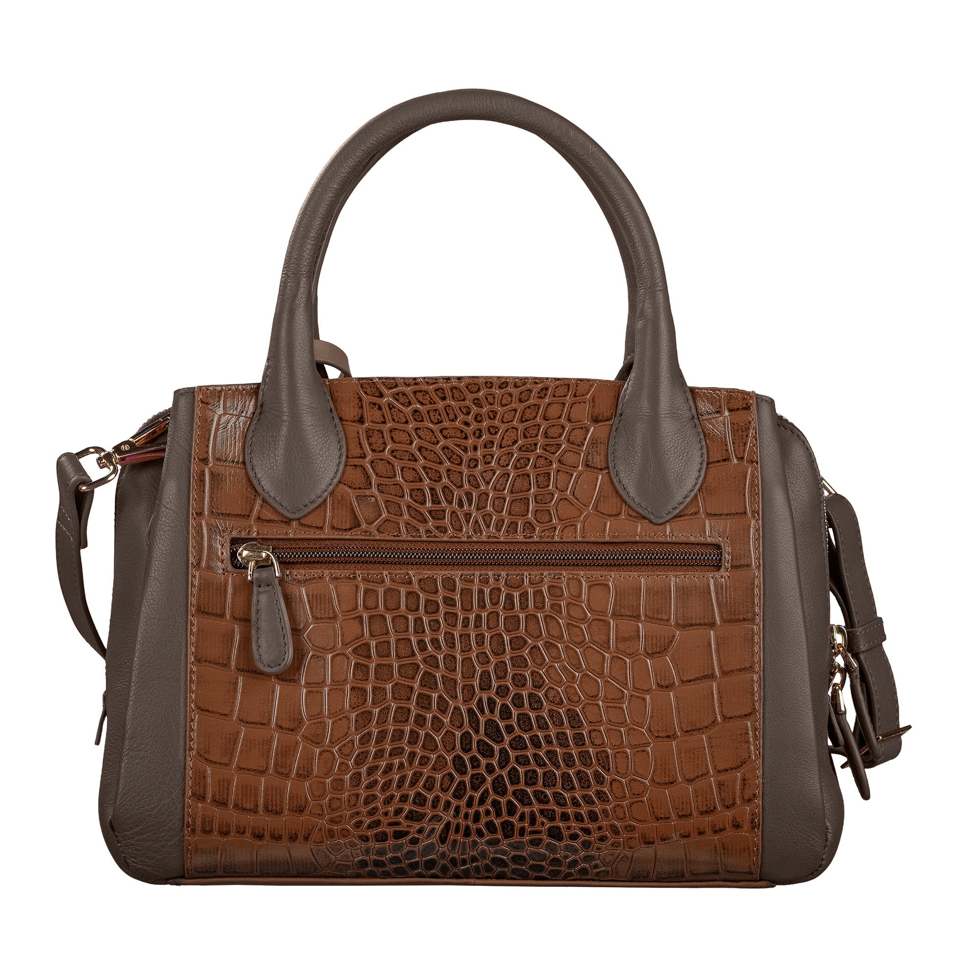 Clara Jr. Leather Brown Handbag for Women | Rear View
