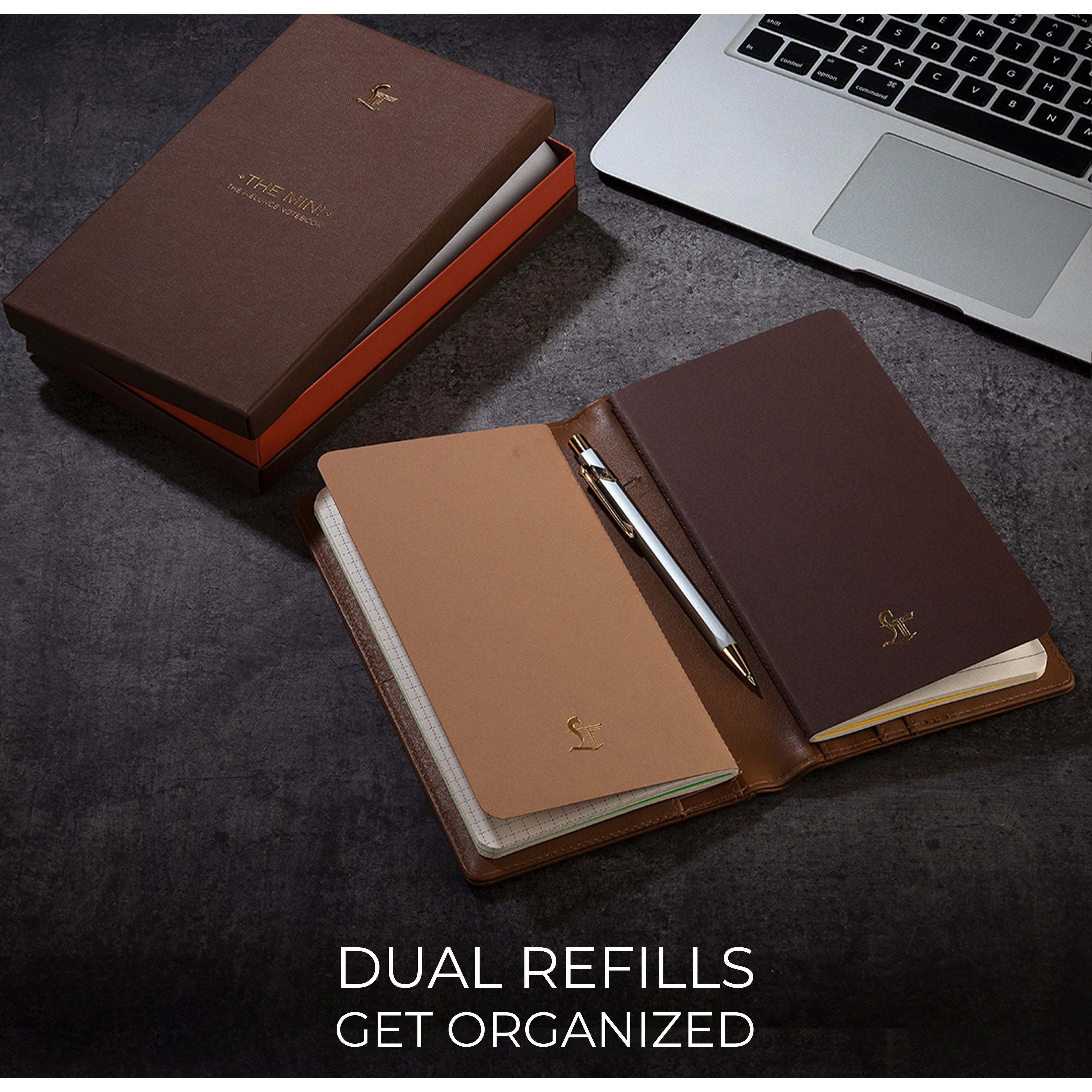 The Mini Melunge Luxury Pure Leather Notebook| Premium Leather Diary For Men & women | 100% Genuine Leather | Handmade Leather Journal - Tan Leather Talks