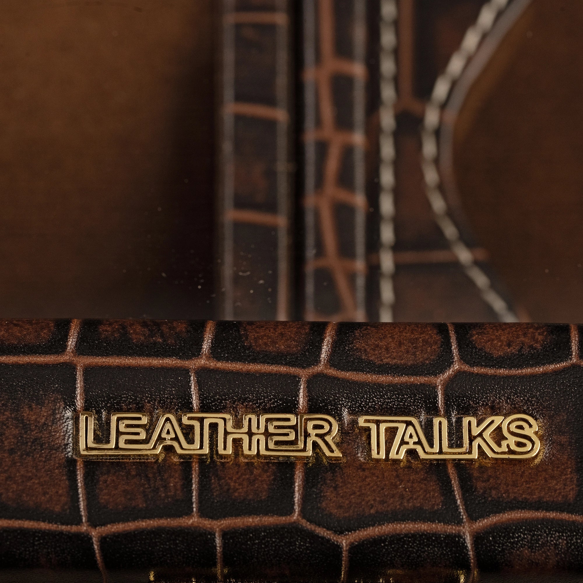 Galio Leather Watch Box For Men | Genuine Leather Watch Box for Men | Can Hold 6 Watches | Acrylic Top | Color: Croco Brown Leather Talks