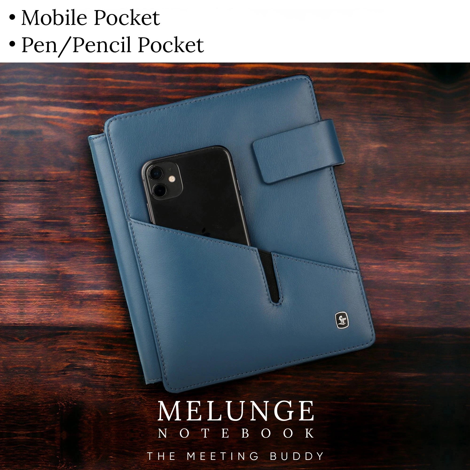 Melunge Leather Diary For Men & Women | Genuine Leather Handmade Journal / Notebook - Blue Leather Talks