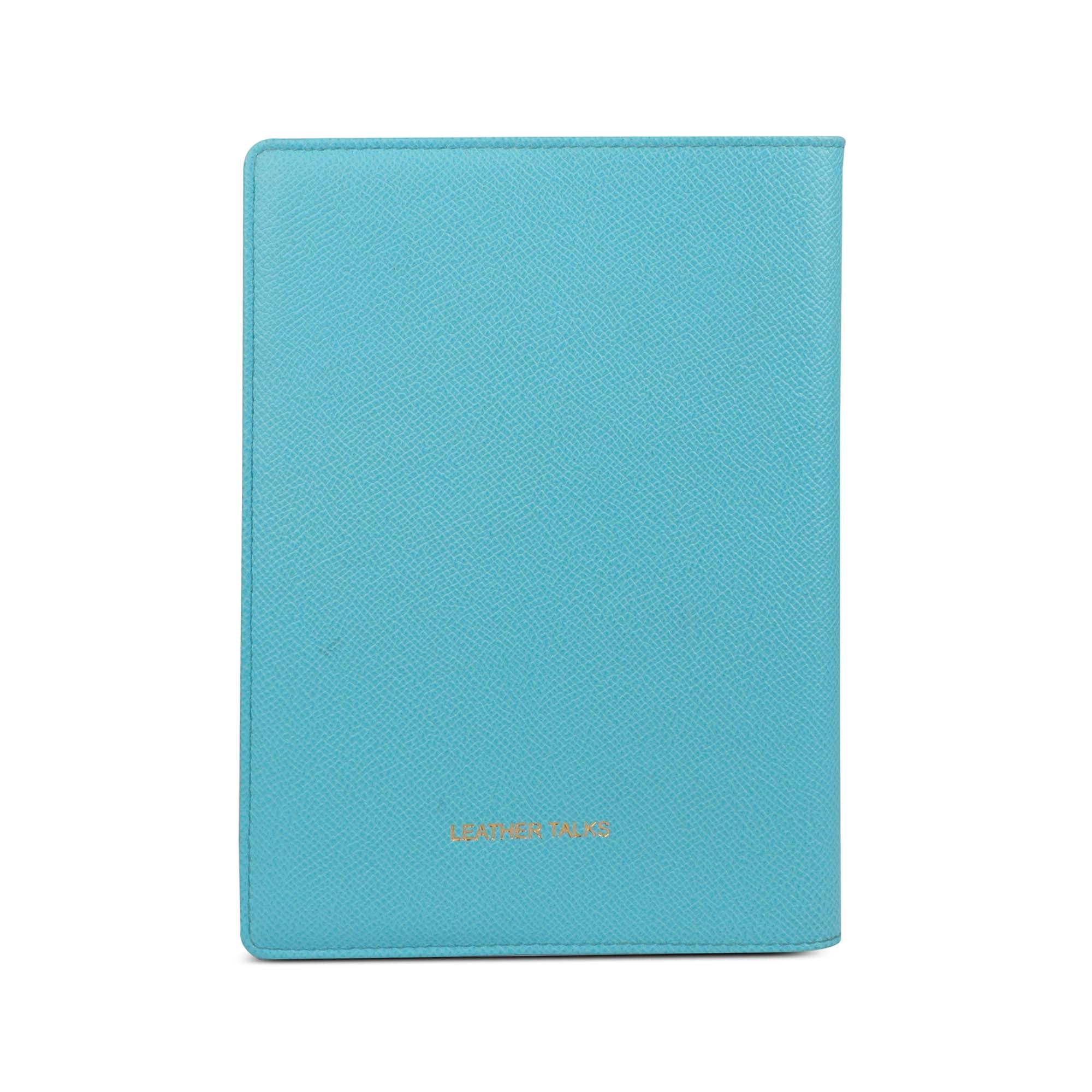 Classic - Luxury Leather Diary | Premium Genuine Leather Journal | Refillable Notebook for Professionals | Color: Sky Blue Leather Talks