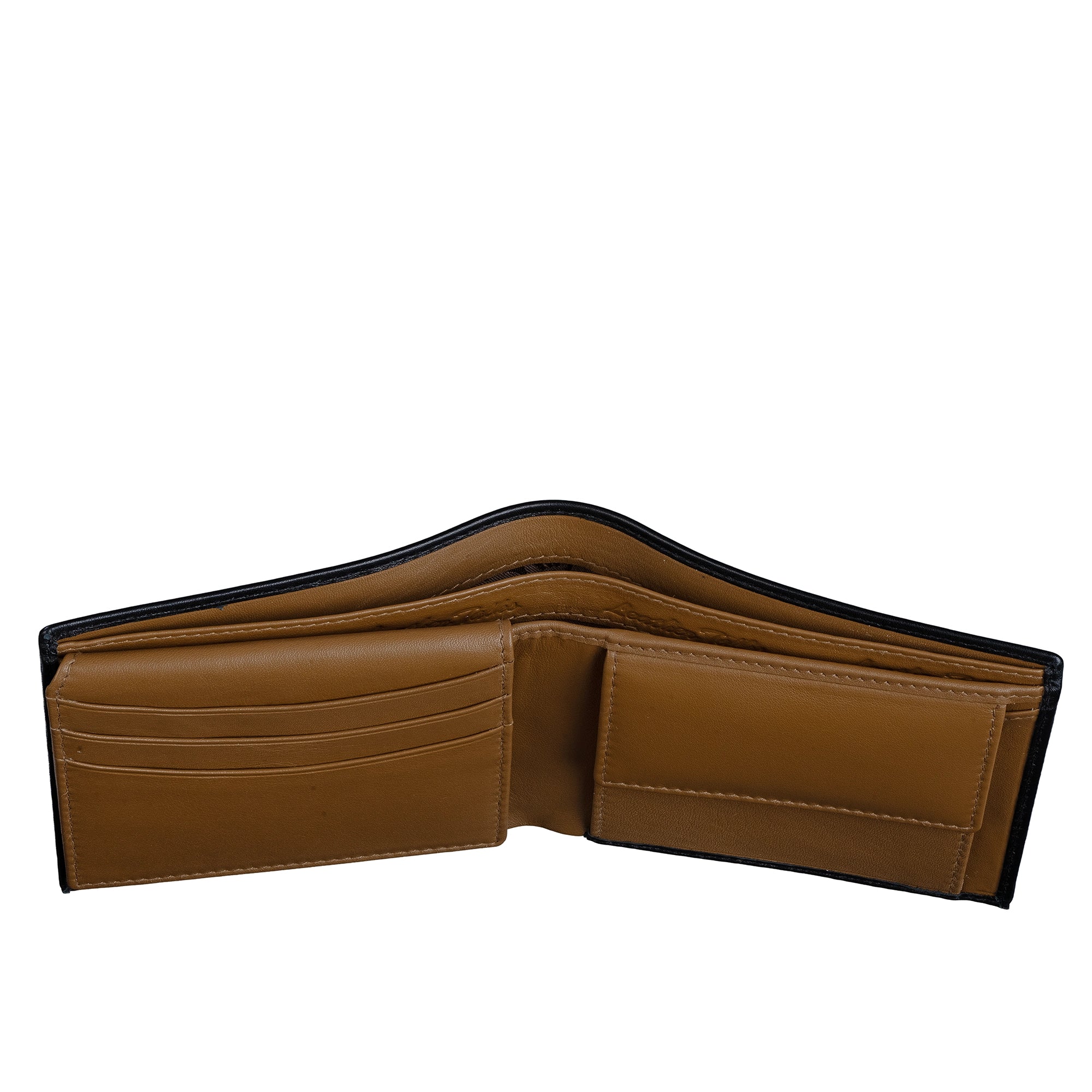 String Premium Genuine Leather Wallet for Men | RFID Blocking Slim Wallet | Classic Men’s Wallet | Color: Black with Tan LeatherTalks