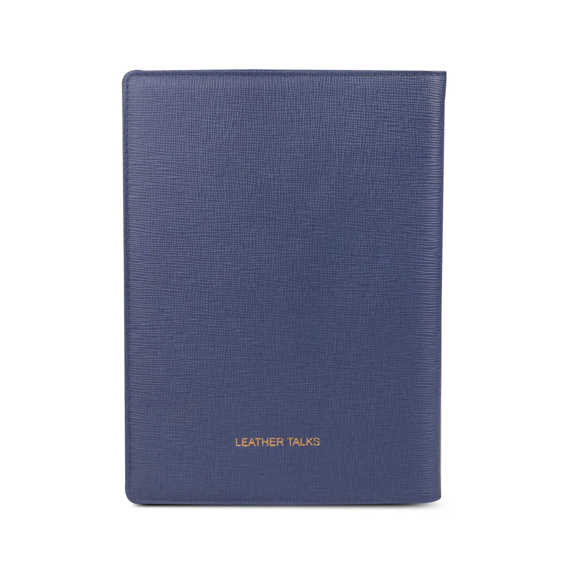 Classic - Handcrafted Genuine Leather Notebook | Luxury Journal | Refillable Diary for Men & Women | Color: Blue Leather Talks
