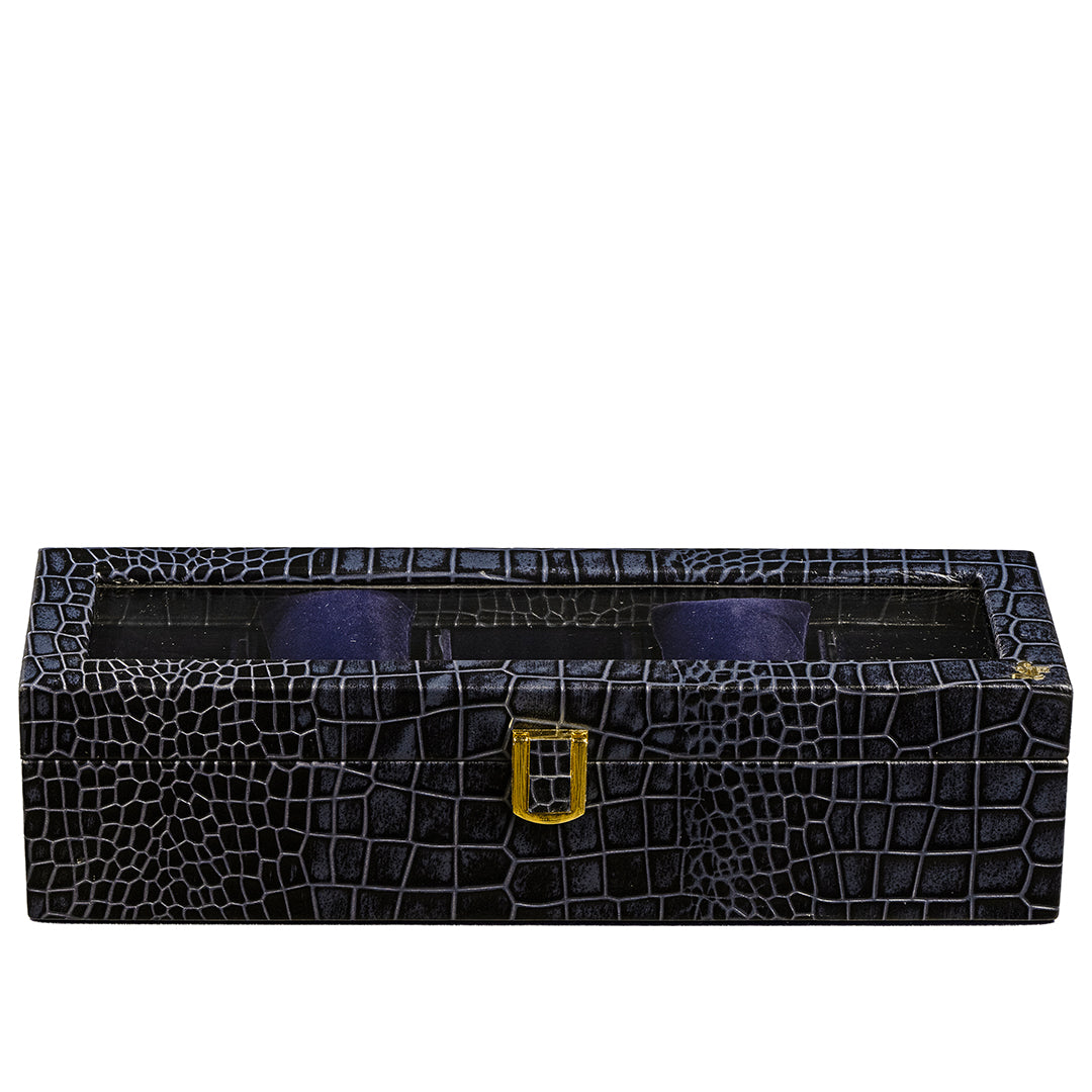 Luxury Watch Box Interior with Velvet Lining and Cushioned Slots for Men’s Watches