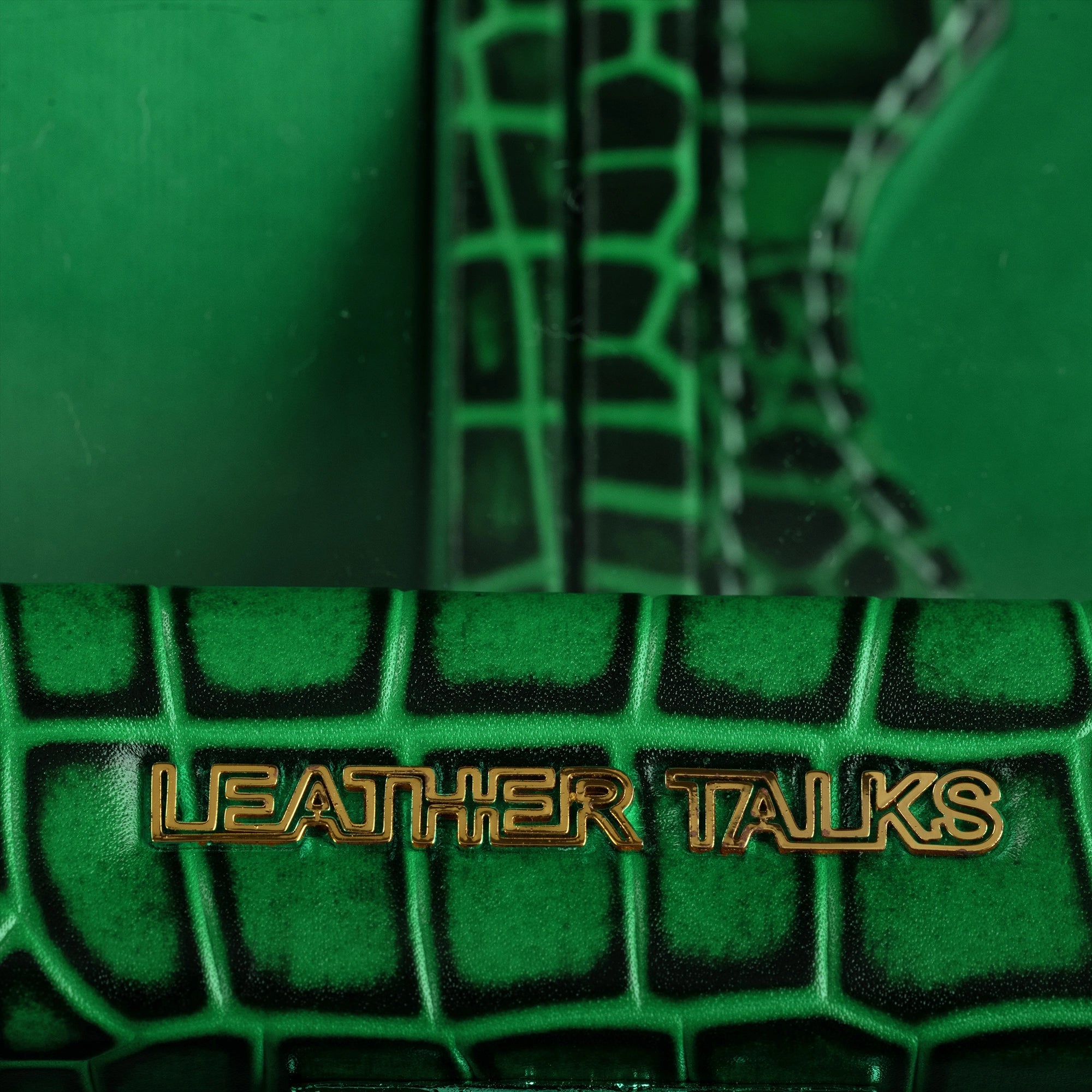 Galio Leather Watch Box For Men | Genuine Leather Watch Box for Men | Can Hold 6 Watches | Acrylic Top | Color: Croco Green Leather Talks