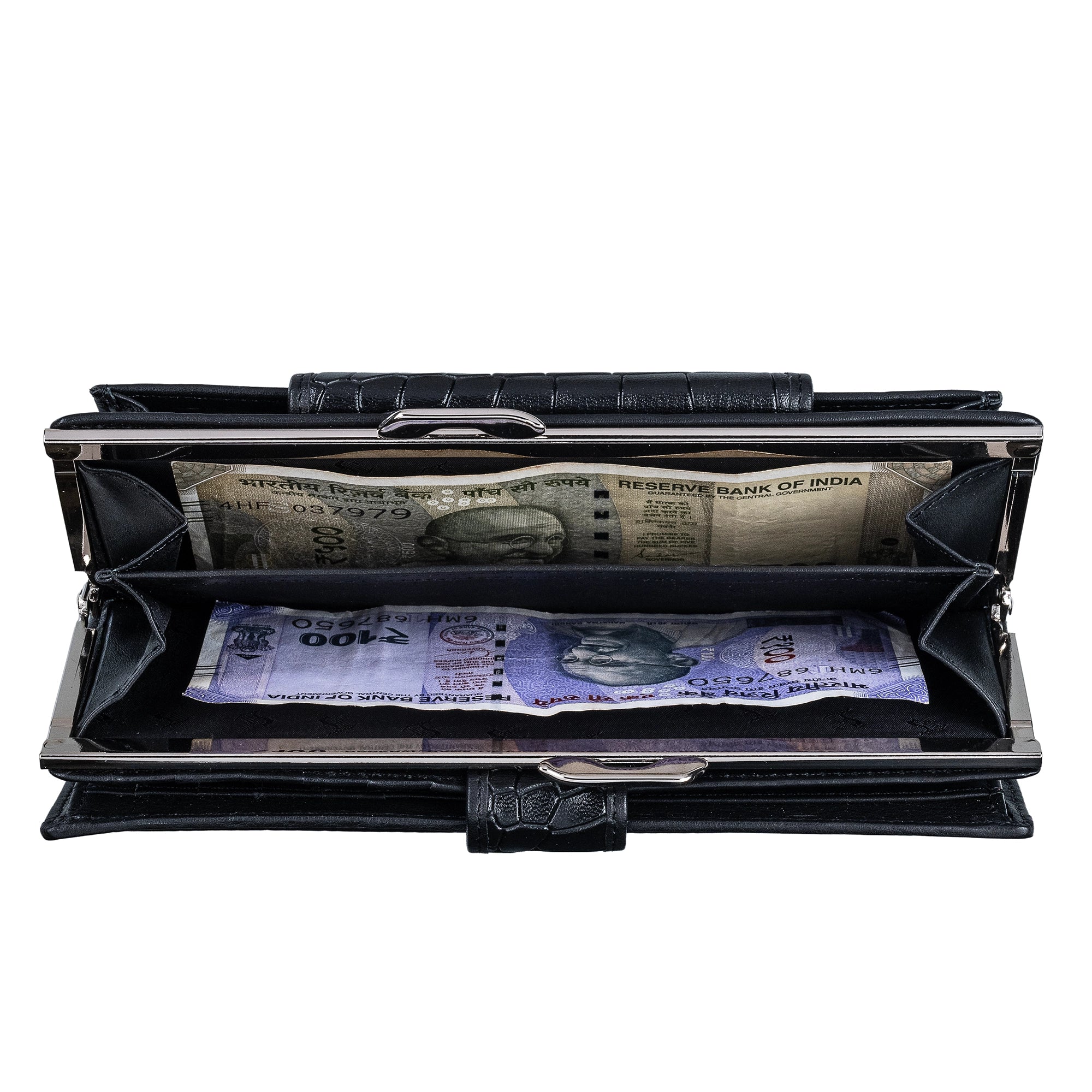 Clara 2 Ladies Wallet | Premium Leather Women’s Wallet | Elegant Daily Essentials Organizer | Black Leather Talks