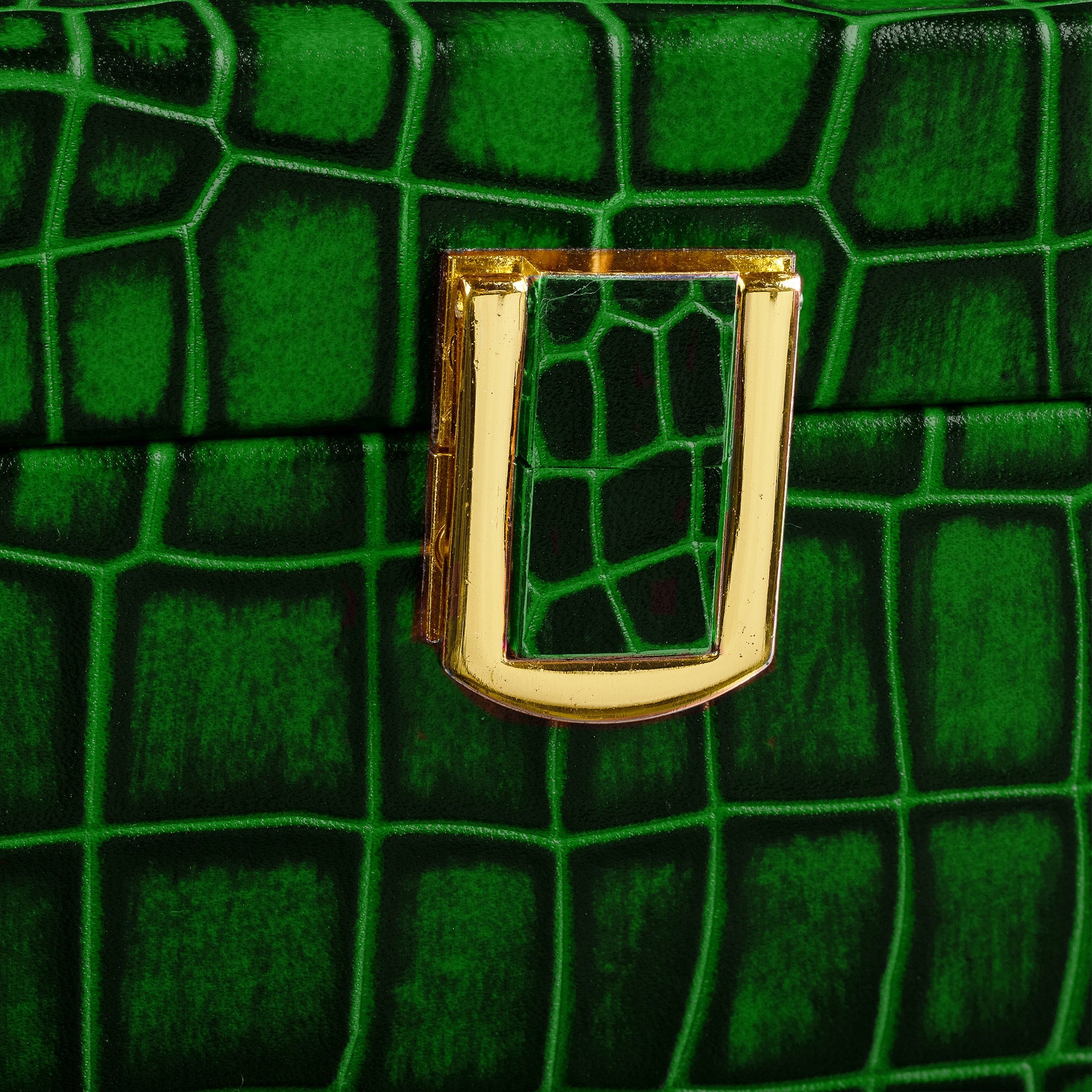 Bronx II Genuine Leather Watch Box for Men | 8 Slot Luxury Watch Organizer | Croco Embossed Premium Watch Case | Color: Green Leather Talks