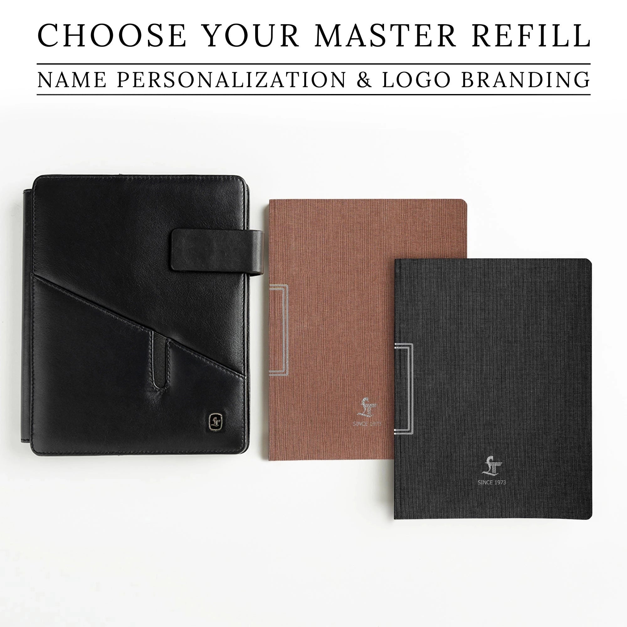 Corporate New Year Gift | Melunge Leather Diary For Men | Genuine Leather Journal /Notebook | Color: Black Leather Talks