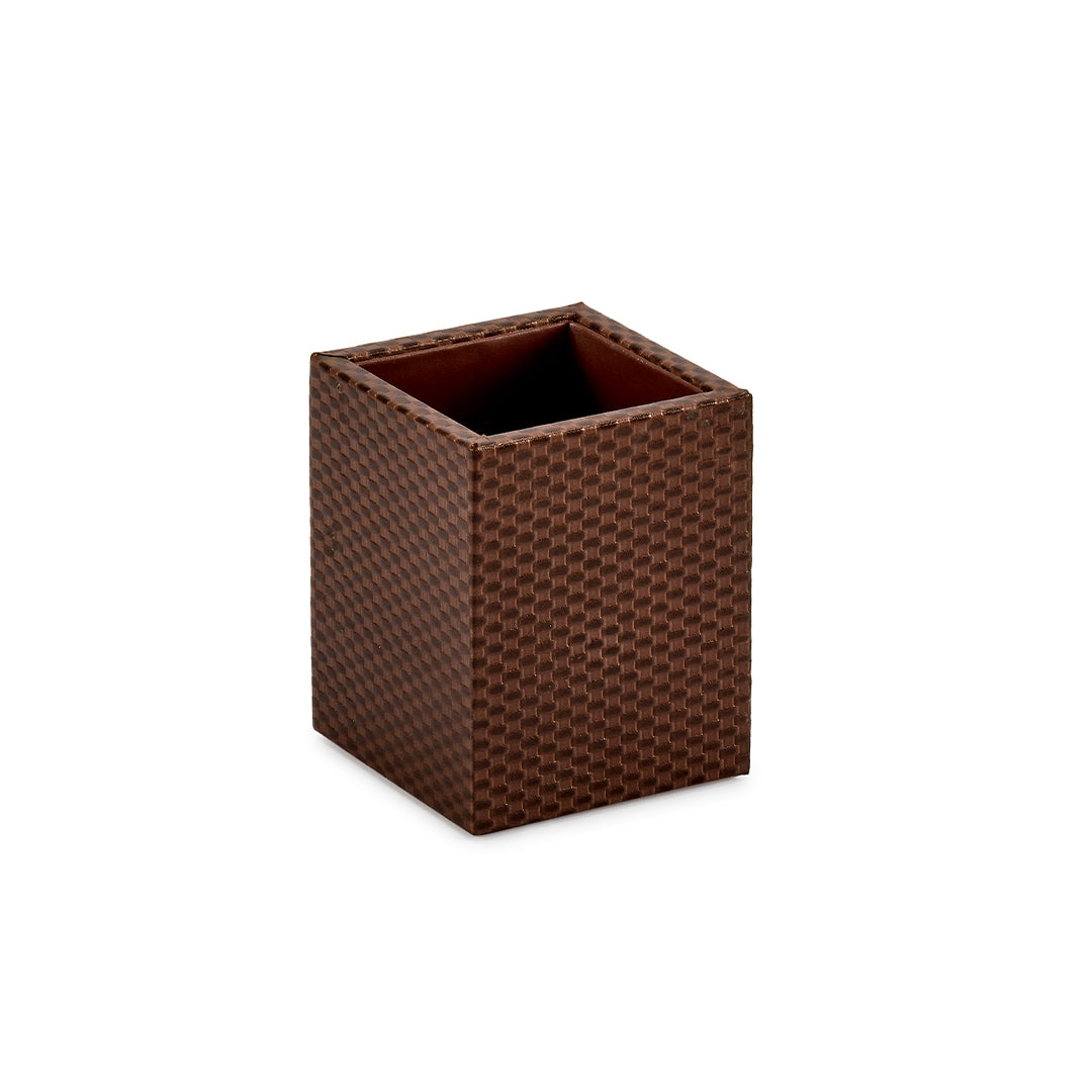 Corporate New Year Gift | Desktop Planner Set II | Office Table Accessories | Embossed Genuine Leather | Color- Brick Brown Leather Talks