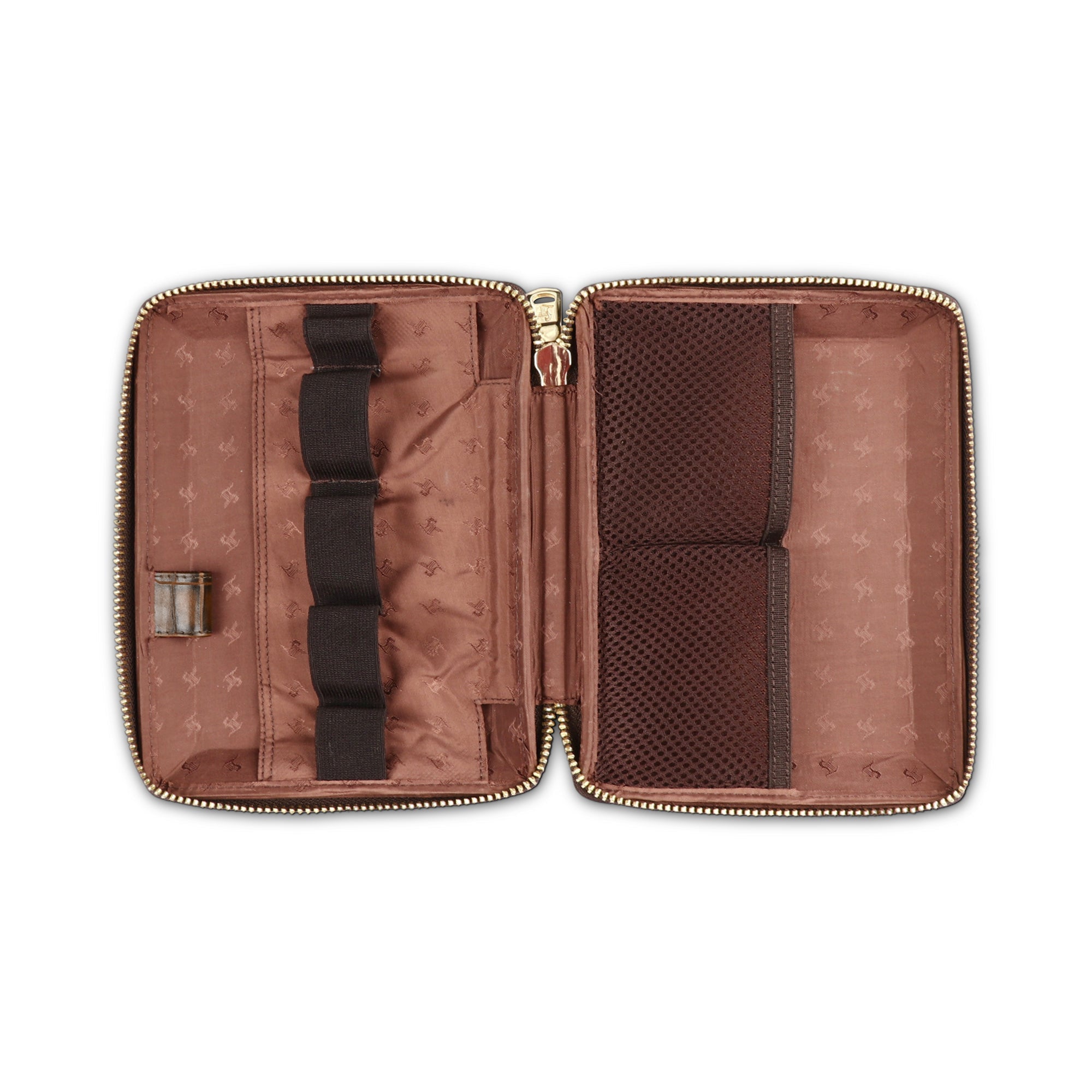 Harbinger Tech Kit - Genuine Leather Tech Organizer Case | Travel Cable Storage Bag | Luxury Electronic Accessories Pouch for Chargers, Wires & Gadgets | Color: Tan Leather Talks