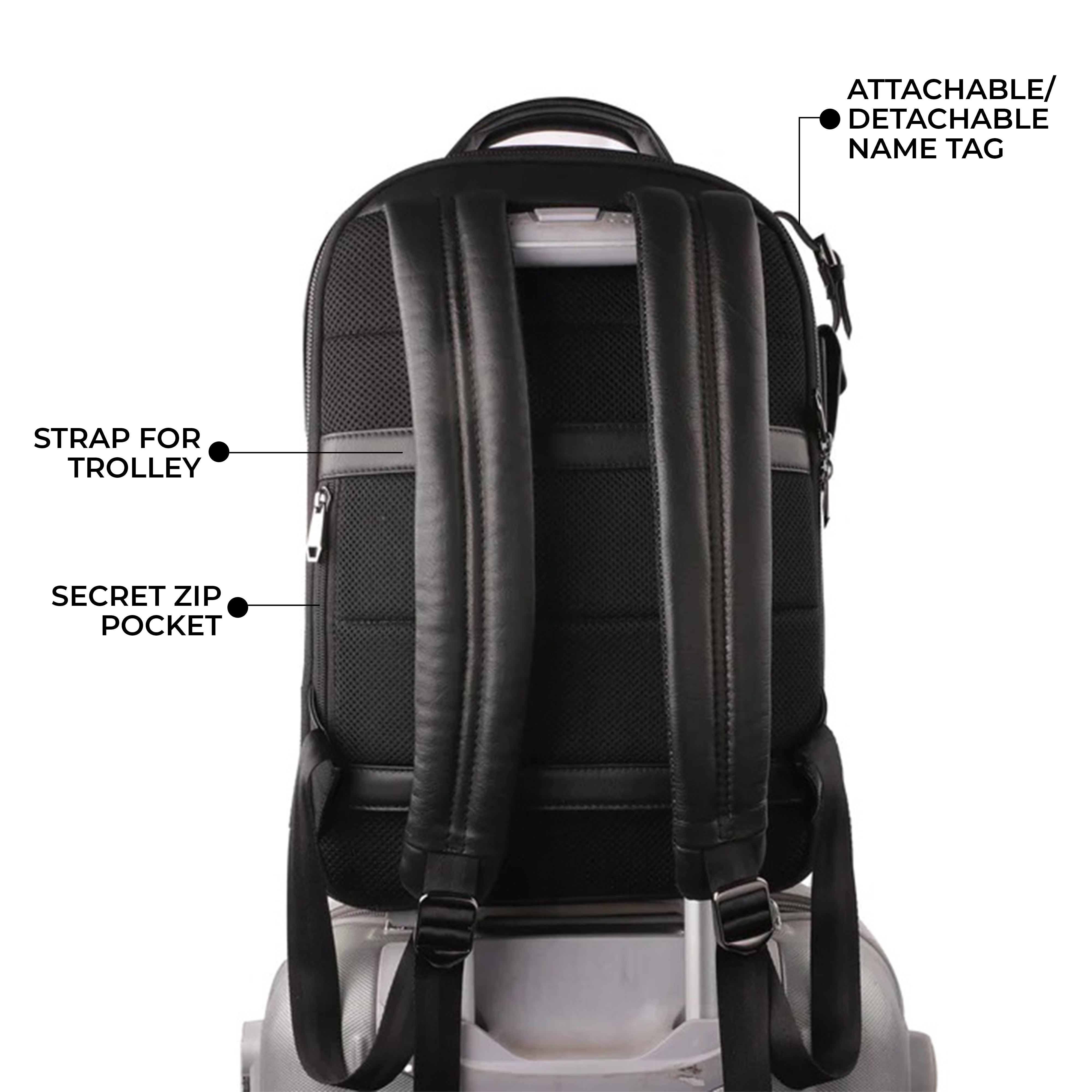 Jacob V 2.0 | Leather Backpack for Men | Lifetime Service Warranty | 100% Genuine Leather | Color: Black